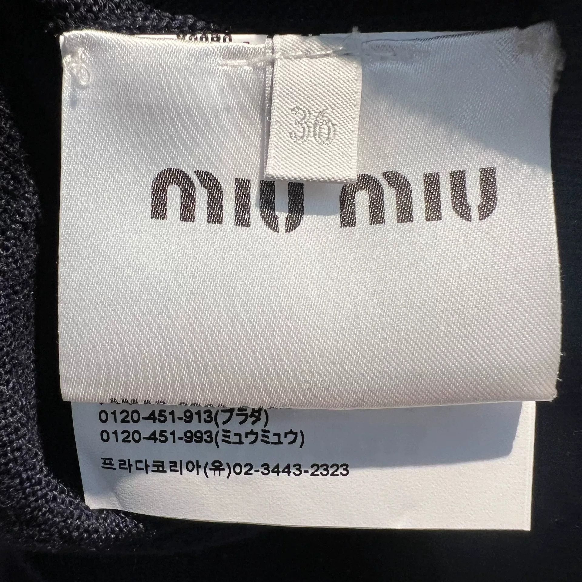 Miu Miu Miumiu Cashmere Polo Sweater in Dark Blue Size XS / US 0-2 / IT 36-38 - 4 Thumbnail