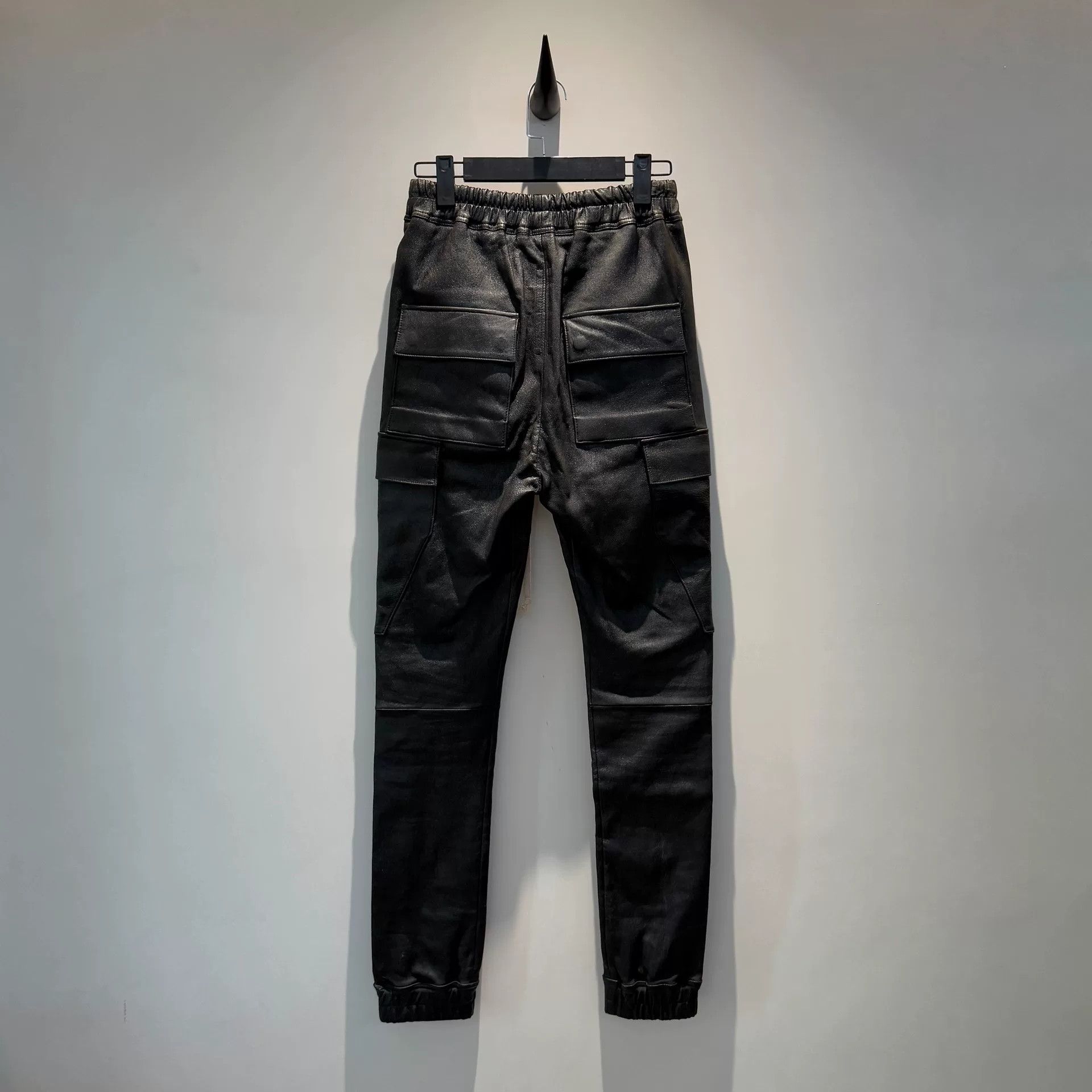 Rick Owens unique rick owens leather jogger pants Size US 36 / EU 52 - 4 Thumbnail