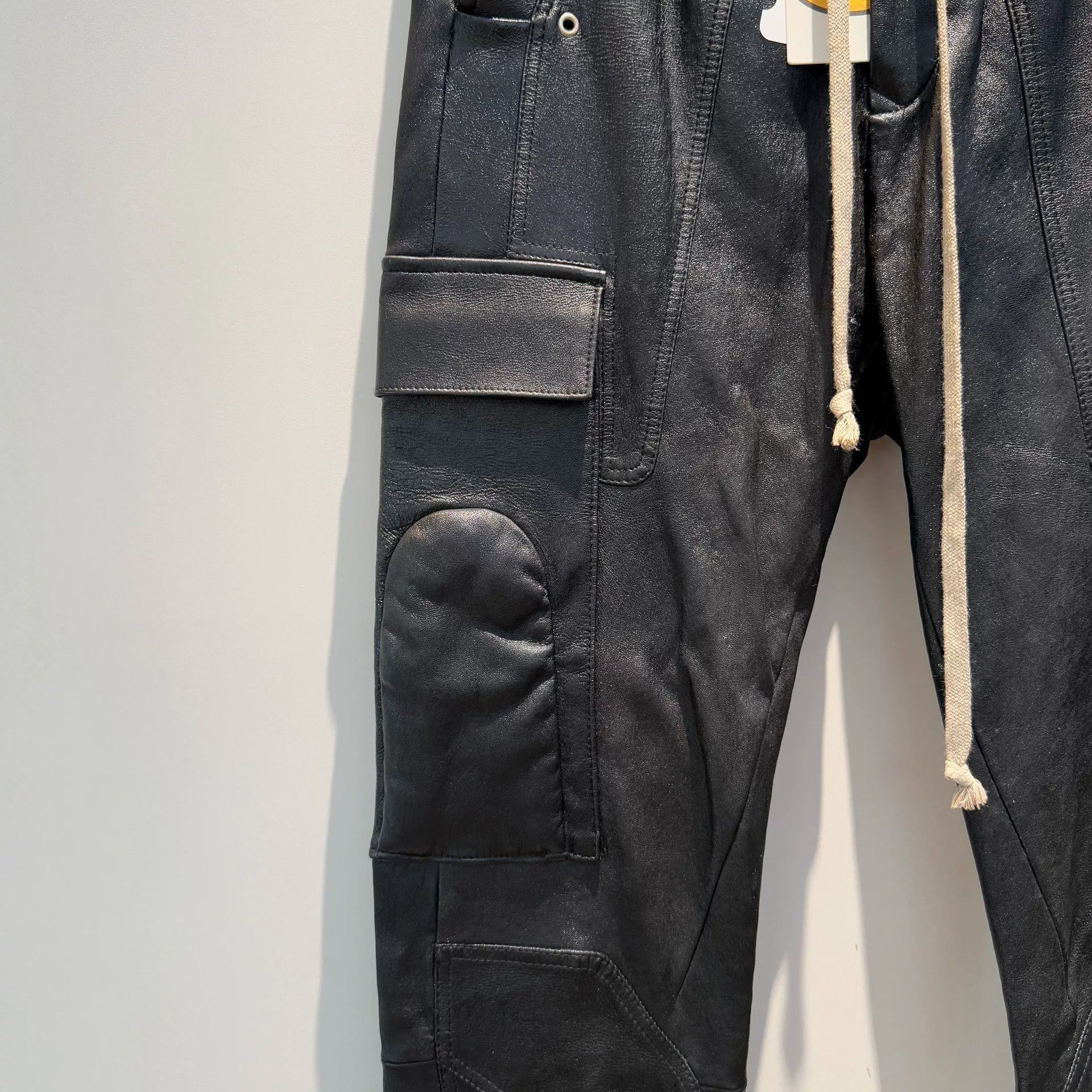 Rick Owens unique rick owens leather jogger pants Size US 36 / EU 52 - 2 Thumbnail