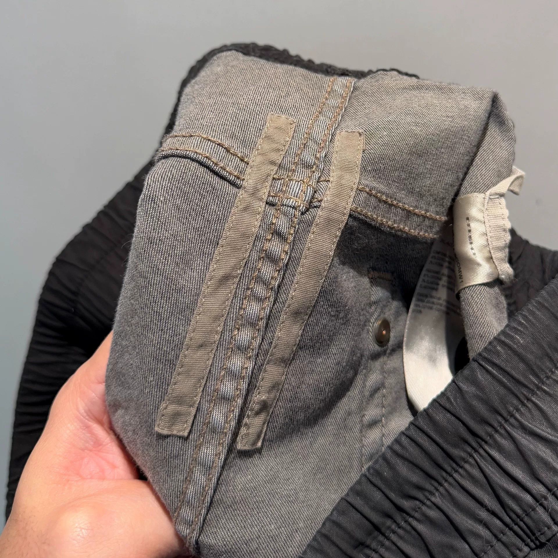 Rick Owens rare rick owens waxed denim pants Size US 31 - 6 Thumbnail