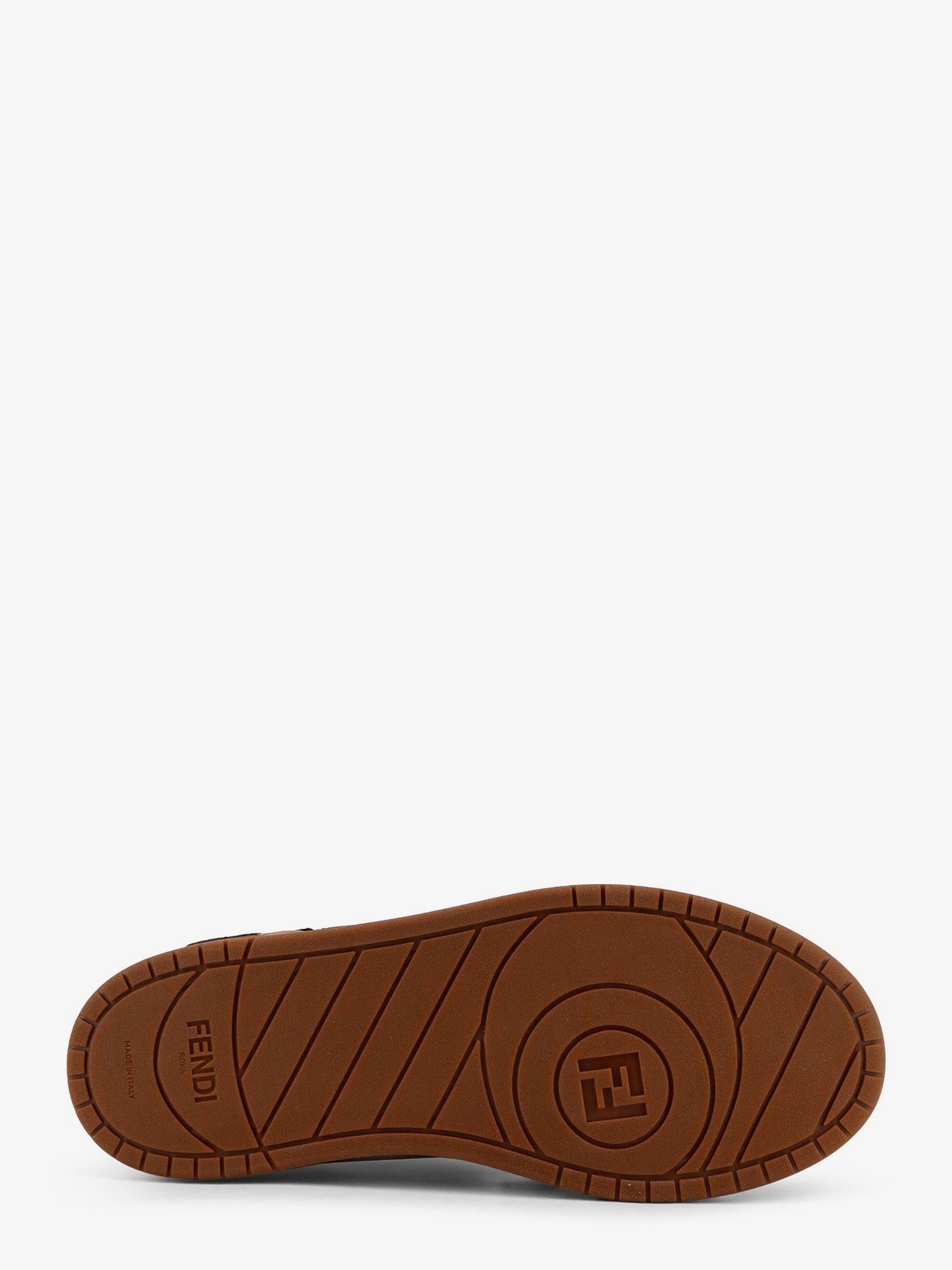 Fendi Leather Sneakers With Suede Inserts