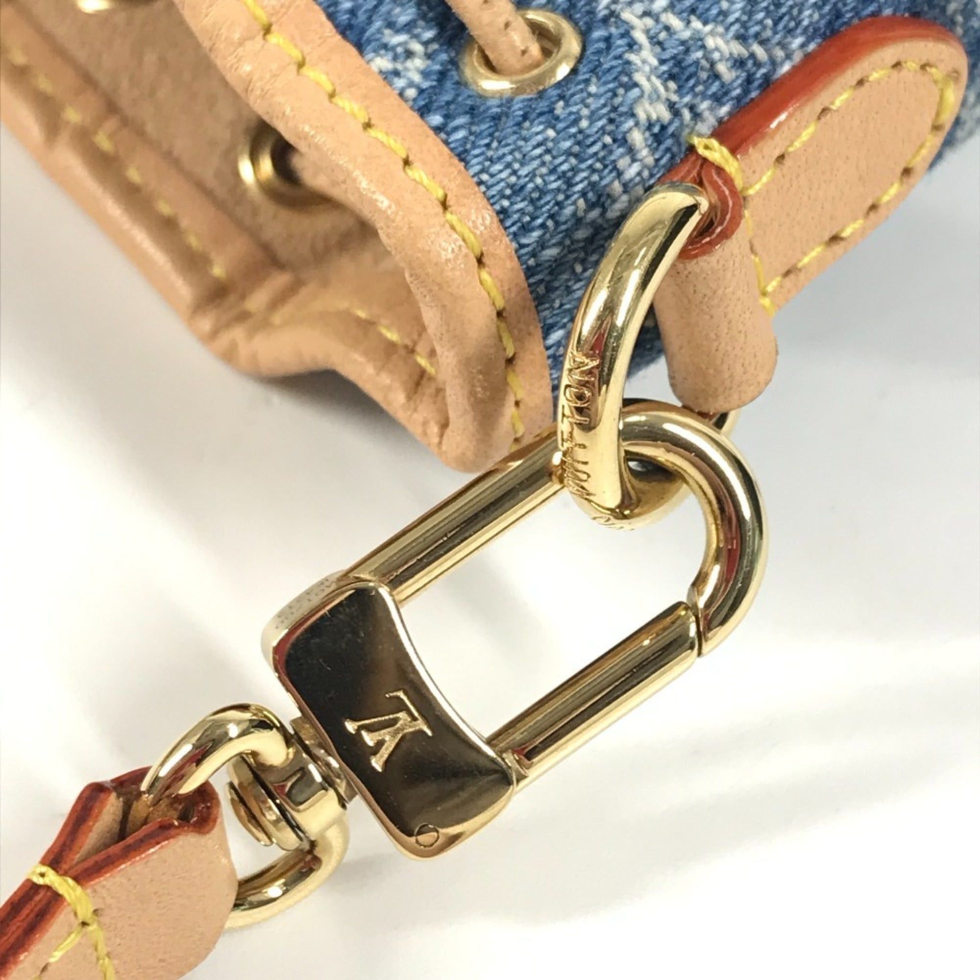 Louis Vuitton LOUIS VUITTON M01700 Monogram Denim Micronoe Bag Charm Bucket Keychain Canvas Unisex Blue Size ONE SIZE - 10 Thumbnail