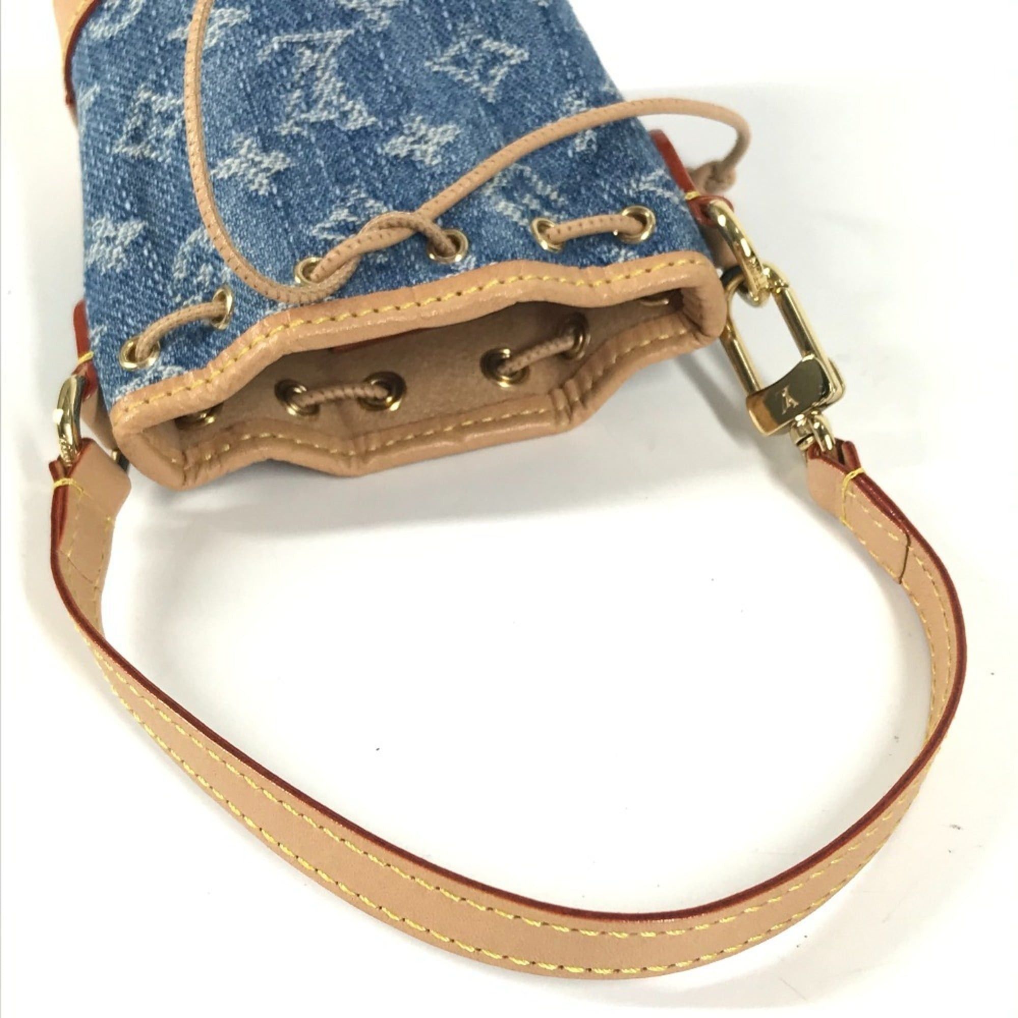 Louis Vuitton LOUIS VUITTON M01700 Monogram Denim Micronoe Bag Charm Bucket Keychain Canvas Unisex Blue Size ONE SIZE - 9 Thumbnail