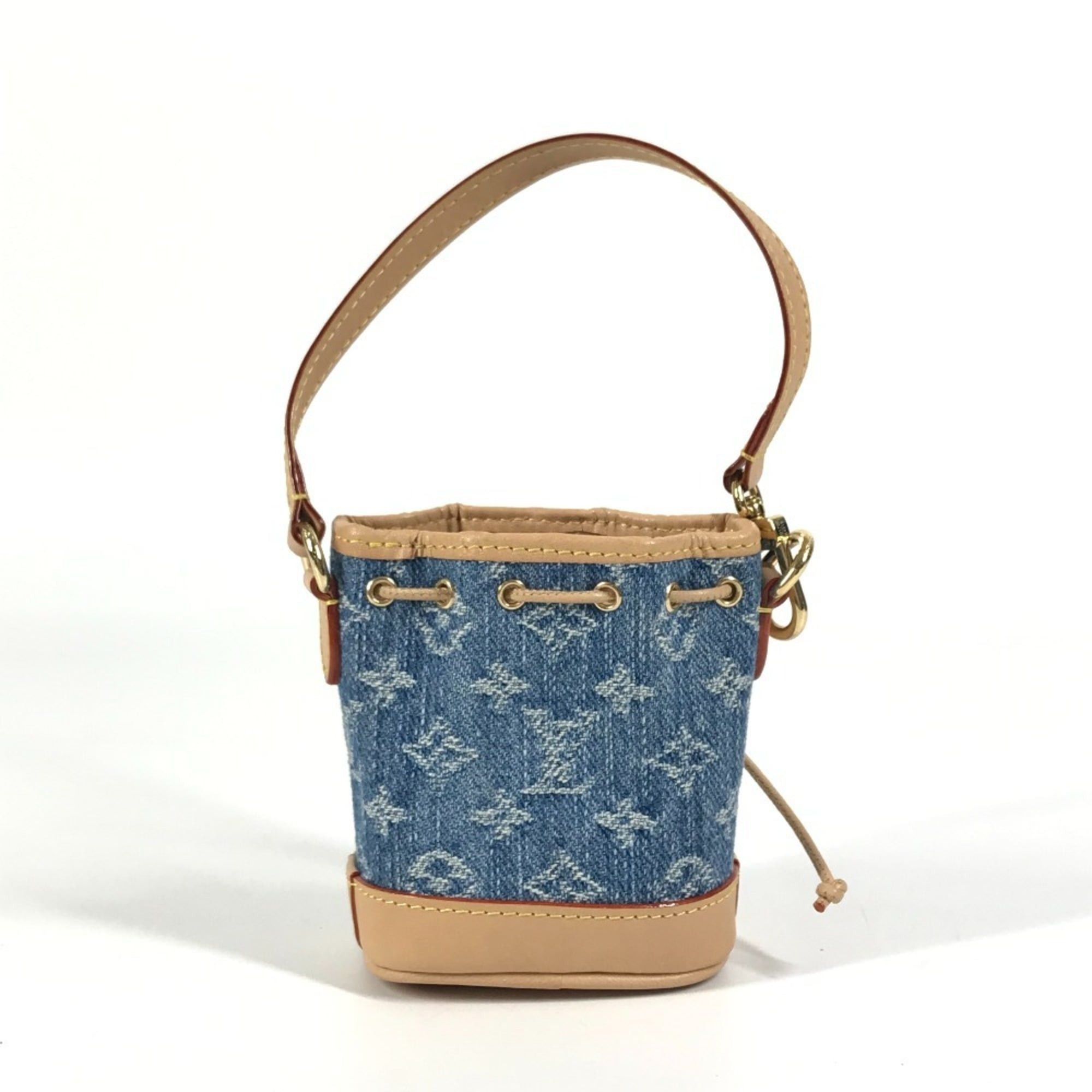 Louis Vuitton LOUIS VUITTON M01700 Monogram Denim Micronoe Bag Charm Bucket Keychain Canvas Unisex Blue Size ONE SIZE - 2 Thumbnail