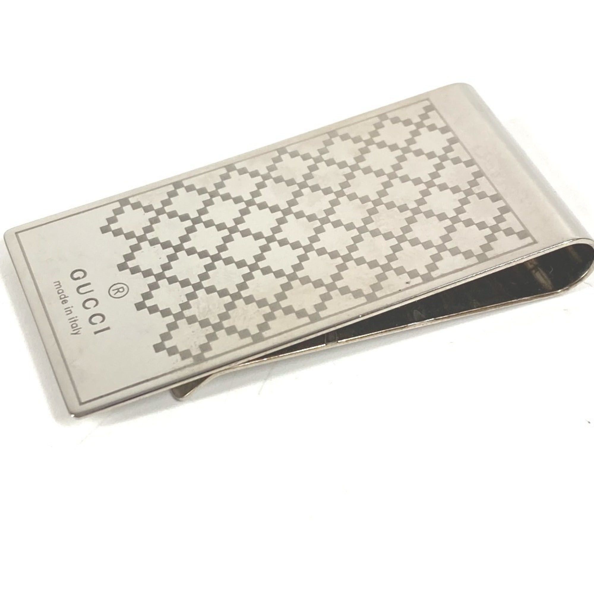 Gucci GUCCI Wallet Logo Bill Clip Money SV925 Unisex Silver Size ONE SIZE - 2 Thumbnail