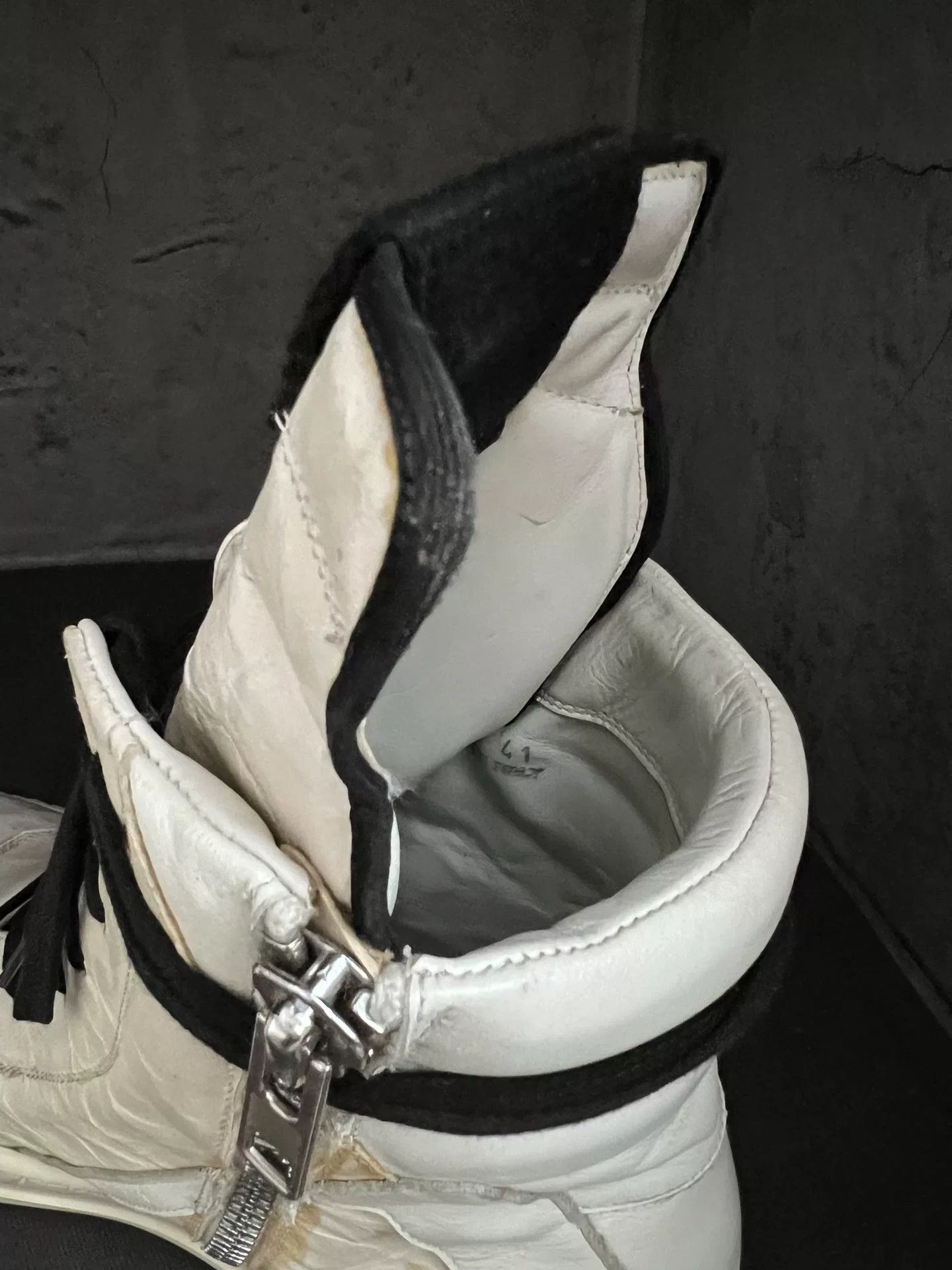 Rick Owens rare high-top milk white sneakers from rick owens Size US 8.5 / EU 41-42 - 8 Thumbnail
