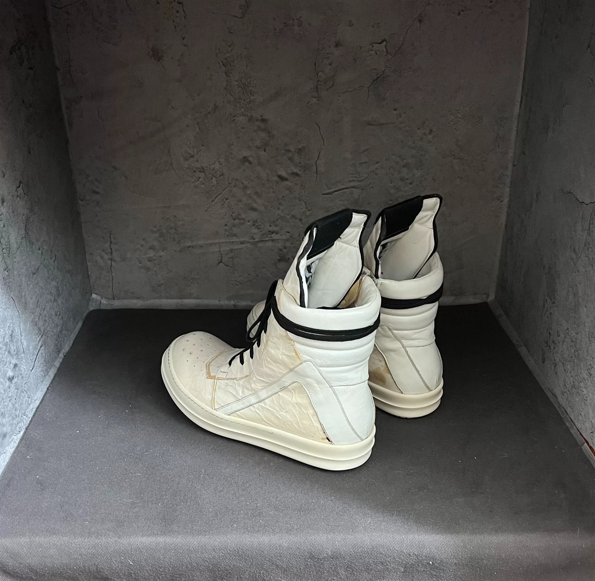 Rick Owens rare high-top milk white sneakers from rick owens Size US 8.5 / EU 41-42 - 3 Thumbnail