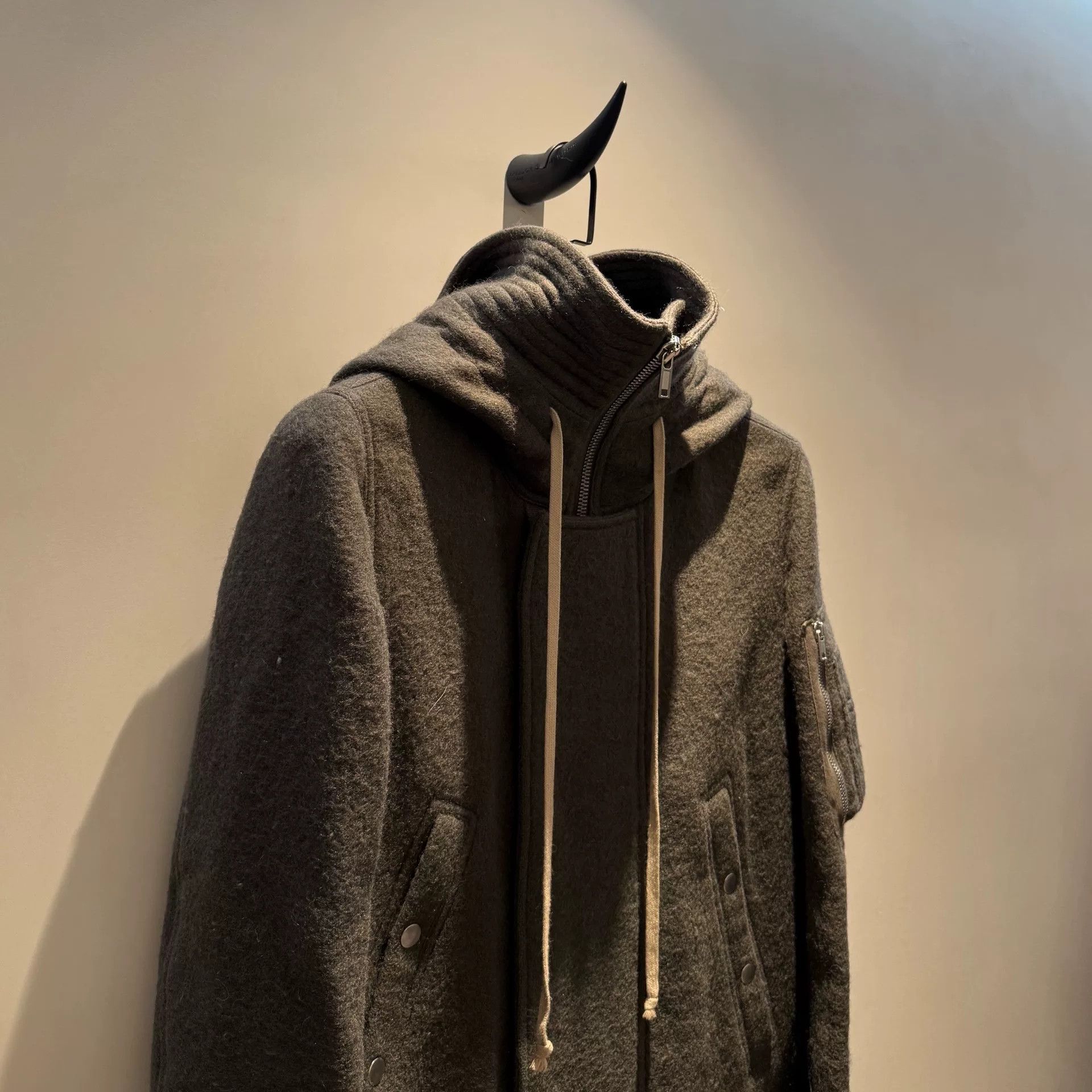 Rick Owens rick owens cashmere bomber coat in gray Size US XL / EU 56 / 4 - 2 Thumbnail