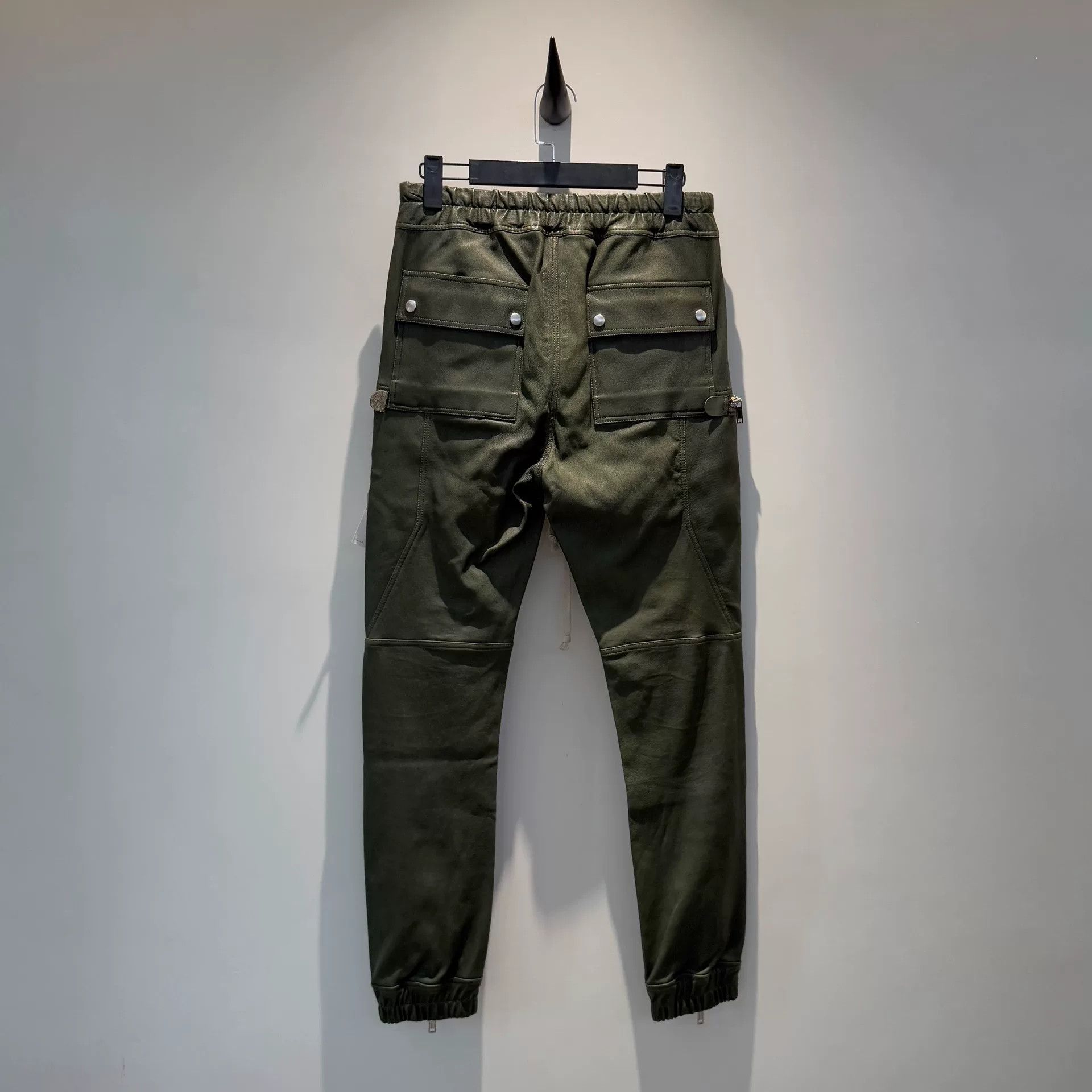 Rick Owens green leather five-zip pants by rick owens Size US 36 / EU 52 - 4 Thumbnail