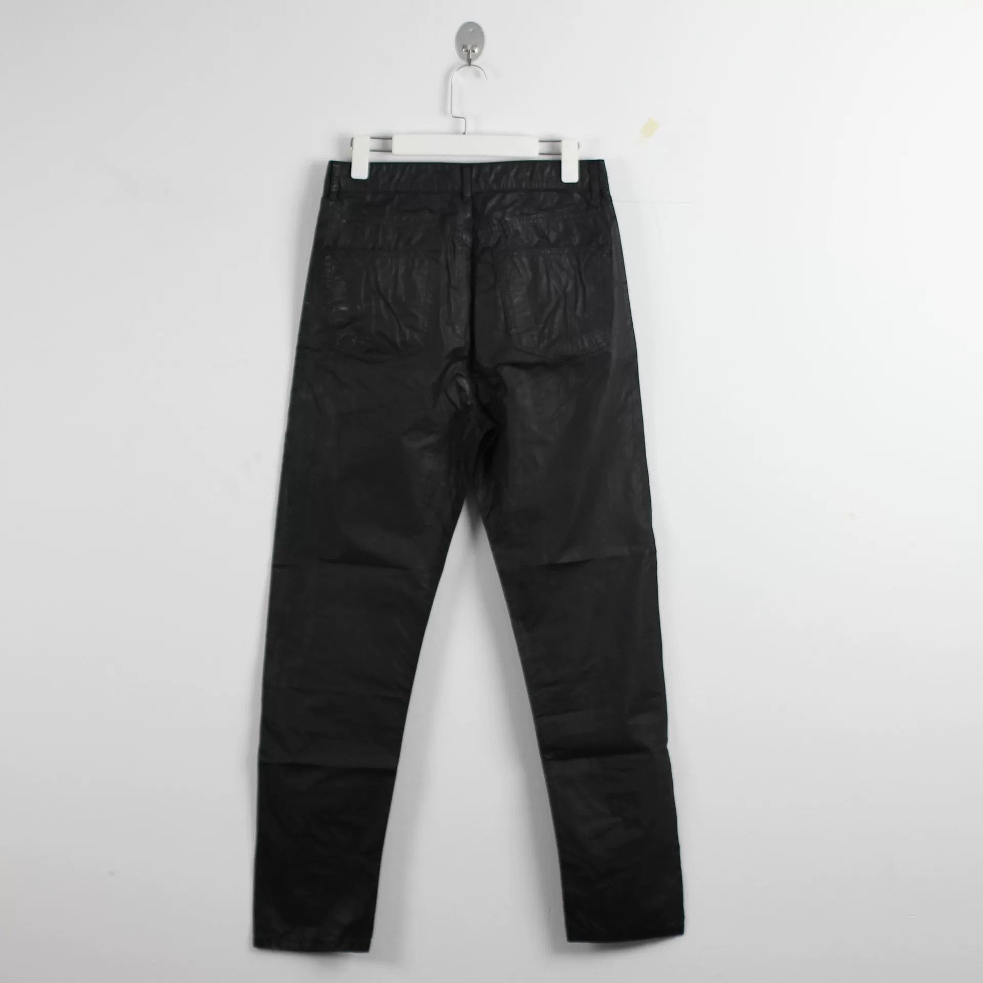 Rick Owens rick owens black waxed denim pants Size US 30 / EU 46 - 2 Thumbnail