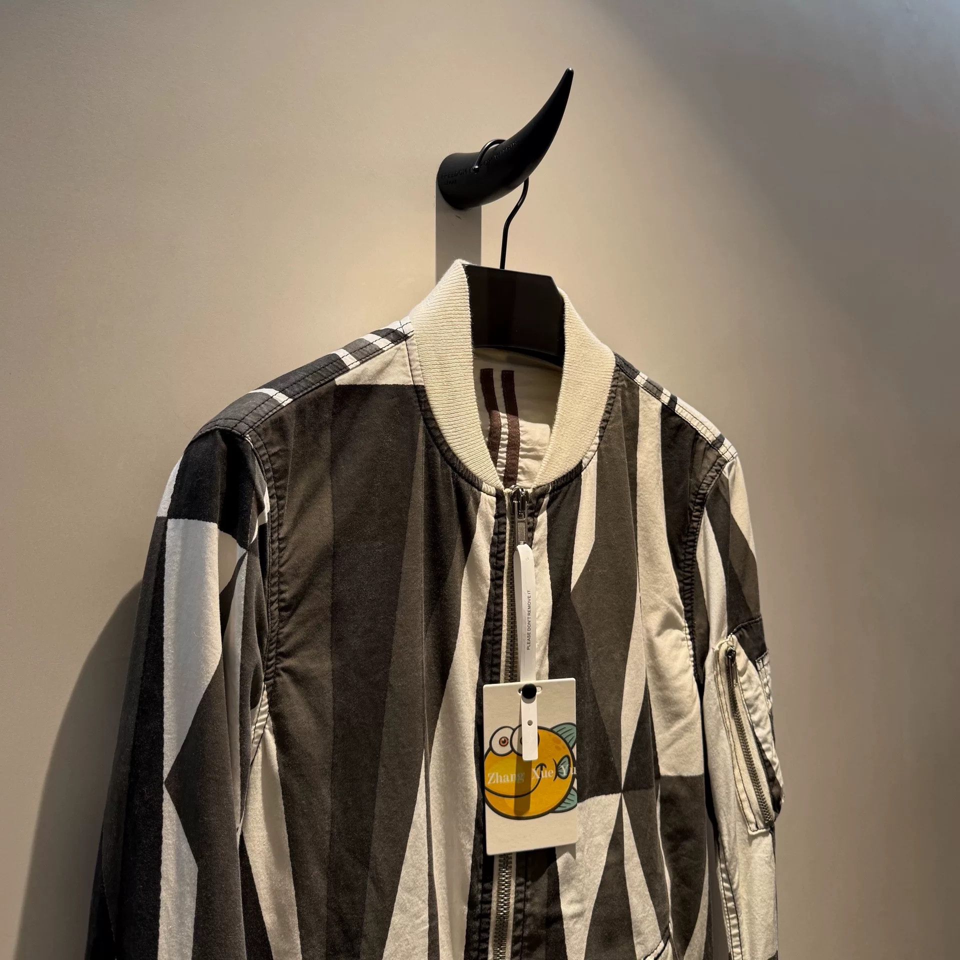 Rick Owens Drkshdw rick owens classic geometric print ma-1 jacket Size US XS / EU 42 / 0 - 2 Thumbnail