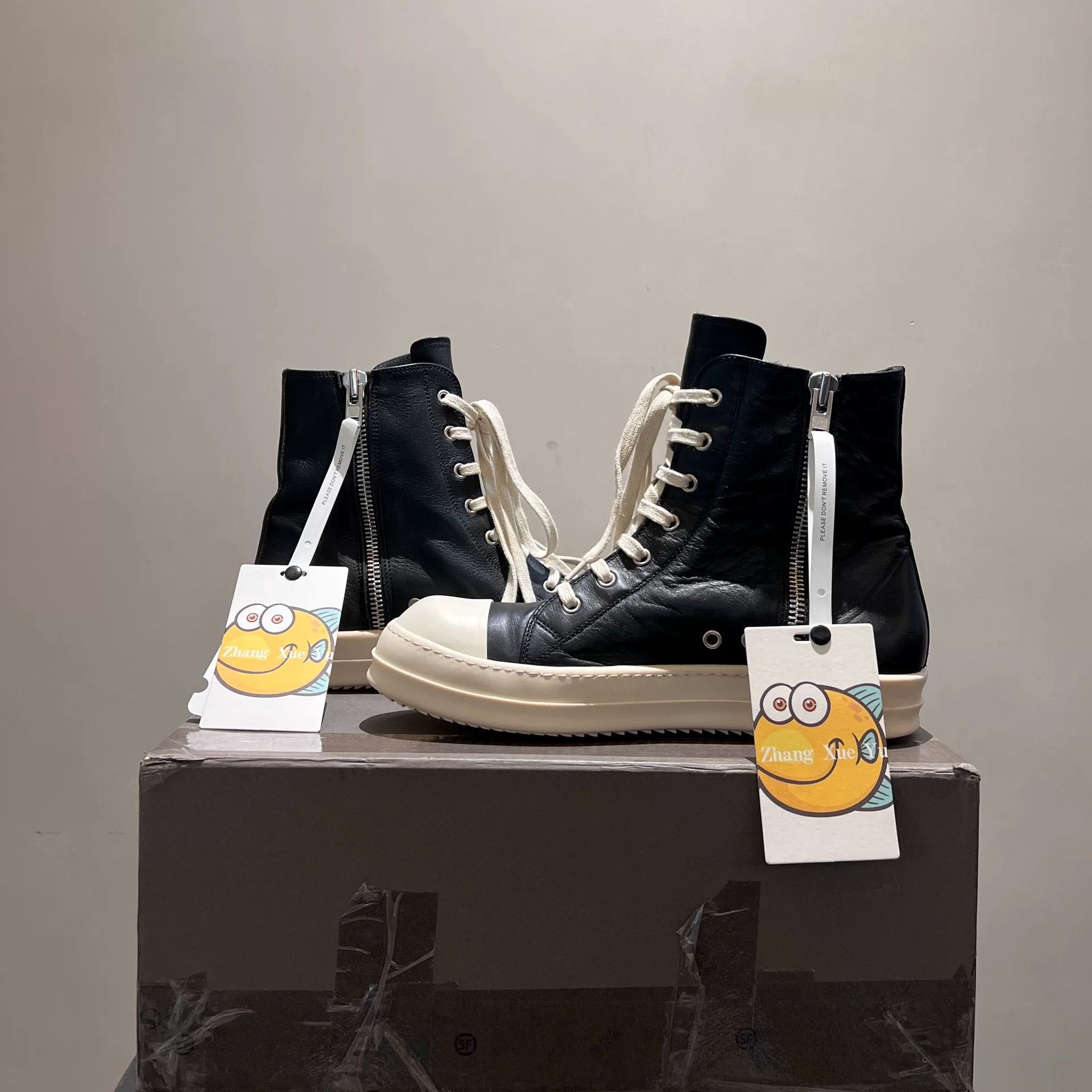 Rick Owens rick owens high-top leather sneakers Size US 8 / EU 41 - 4 Thumbnail