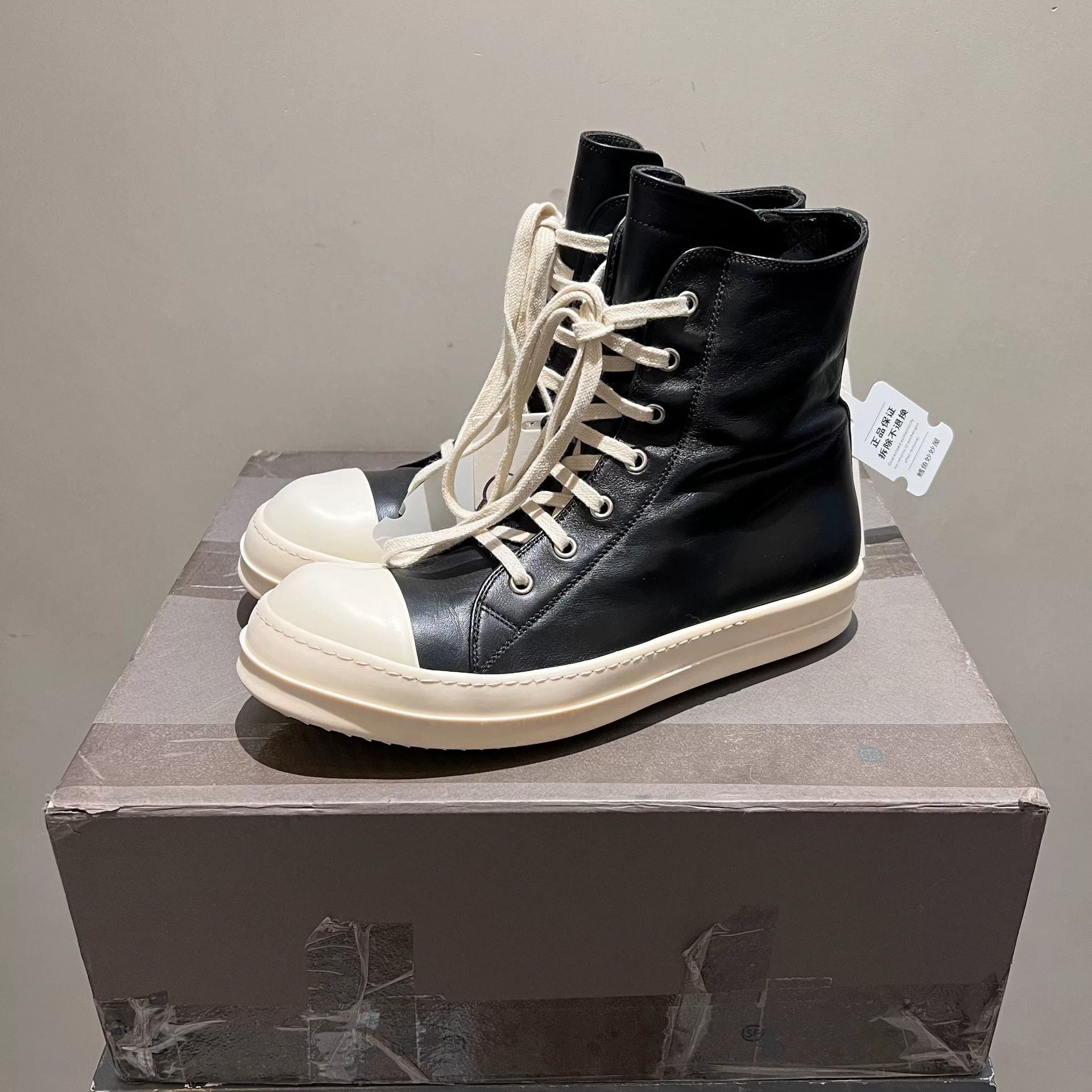 Rick Owens rick owens high-top leather sneakers Size US 8 / EU 41 - 2 Thumbnail