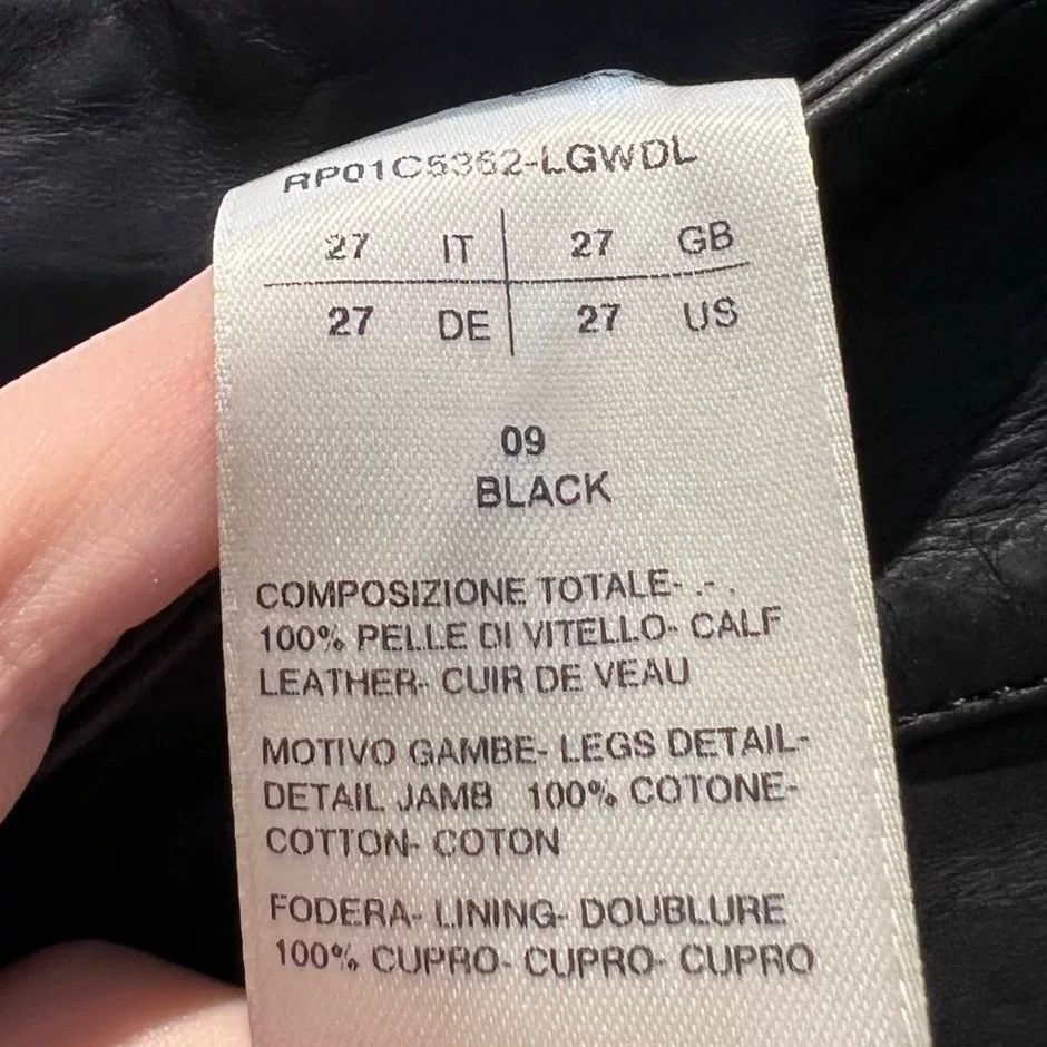 Rick Owens rick owens banana pants in black leather Size US 27 - 4 Thumbnail