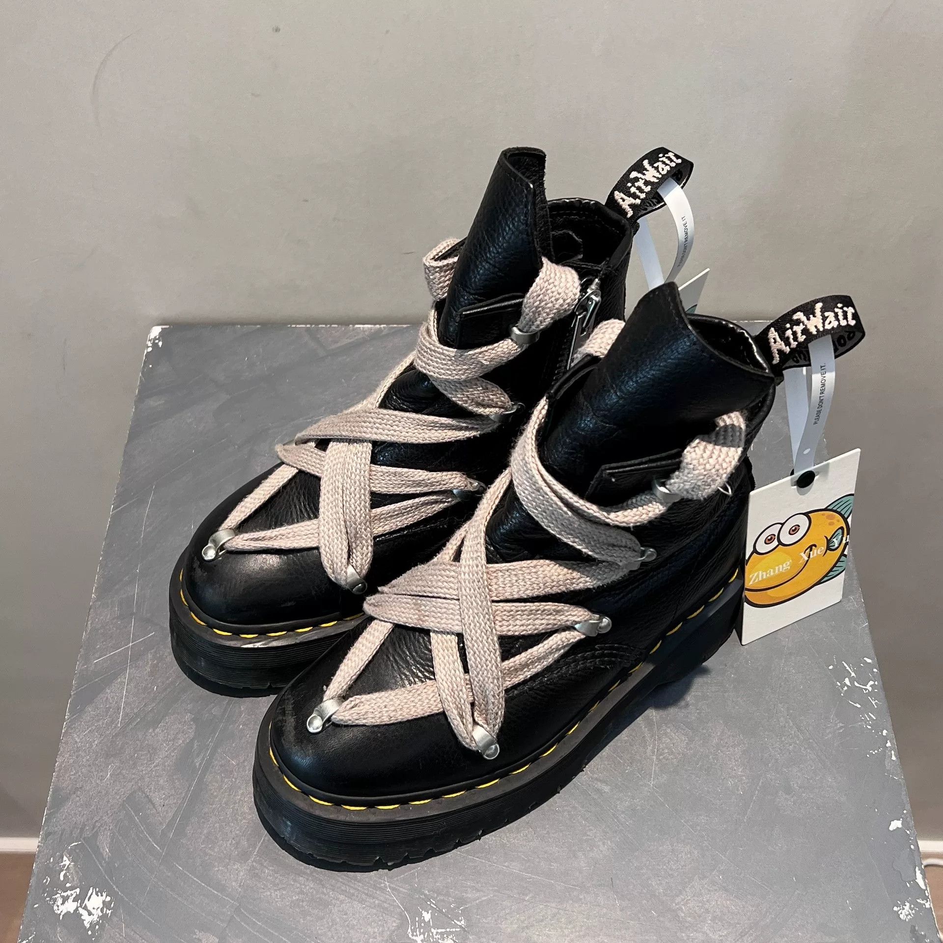 Rick Owens Drkshdw Rick Owens Drkshdw x Martens Quad Boots Size US 5 / EU 37 - 3 Thumbnail