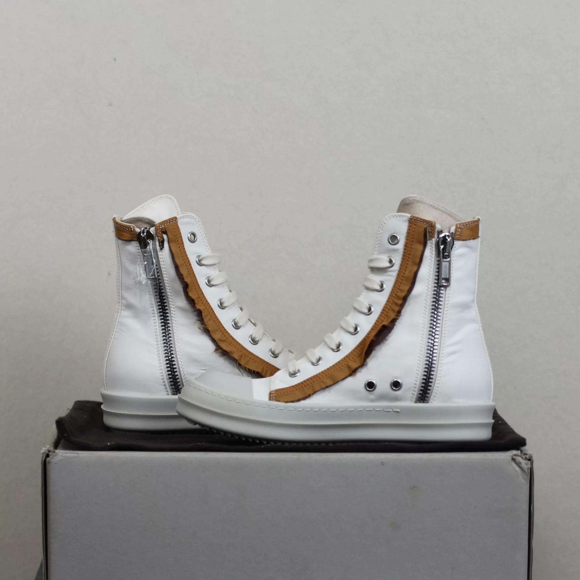 Rick Owens Drkshdw rick owens drkshdw silk nylon high-top sneakers Size US 5 / IT 35 - 5 Thumbnail