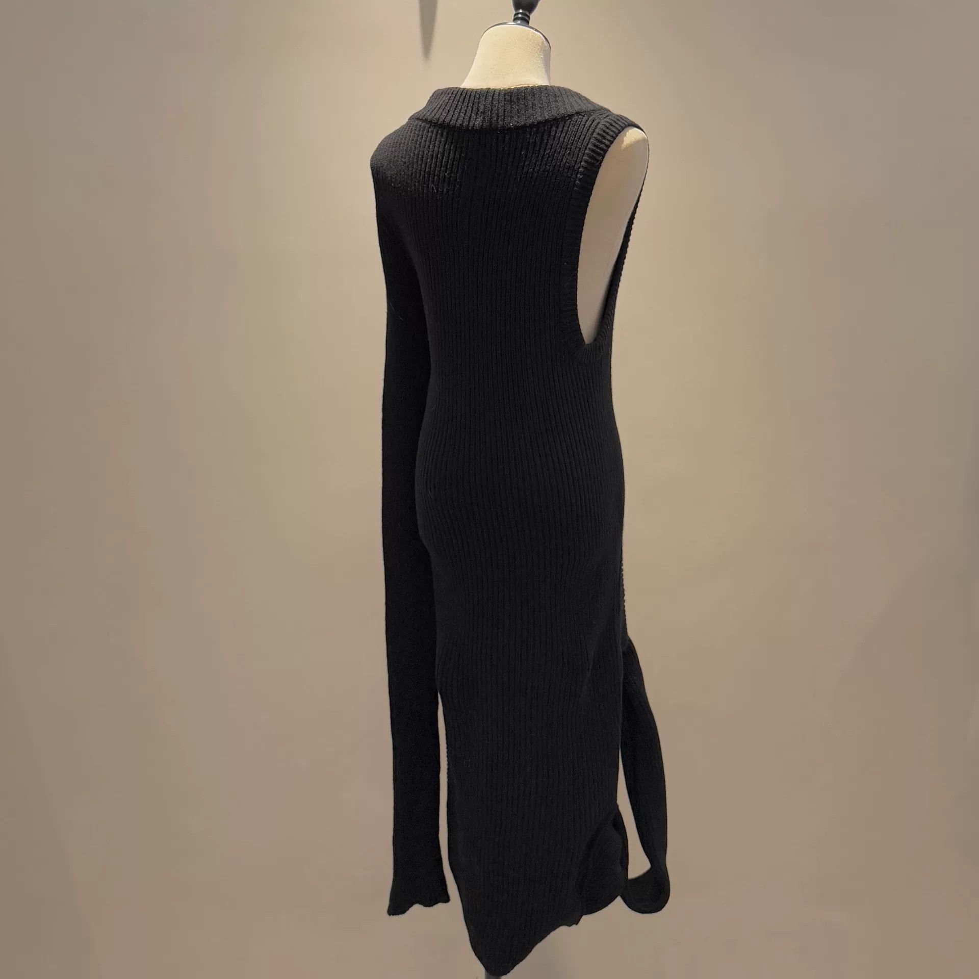 Rick Owens unique black wool banana sweater Size S / US 4 / IT 40 - 3 Thumbnail