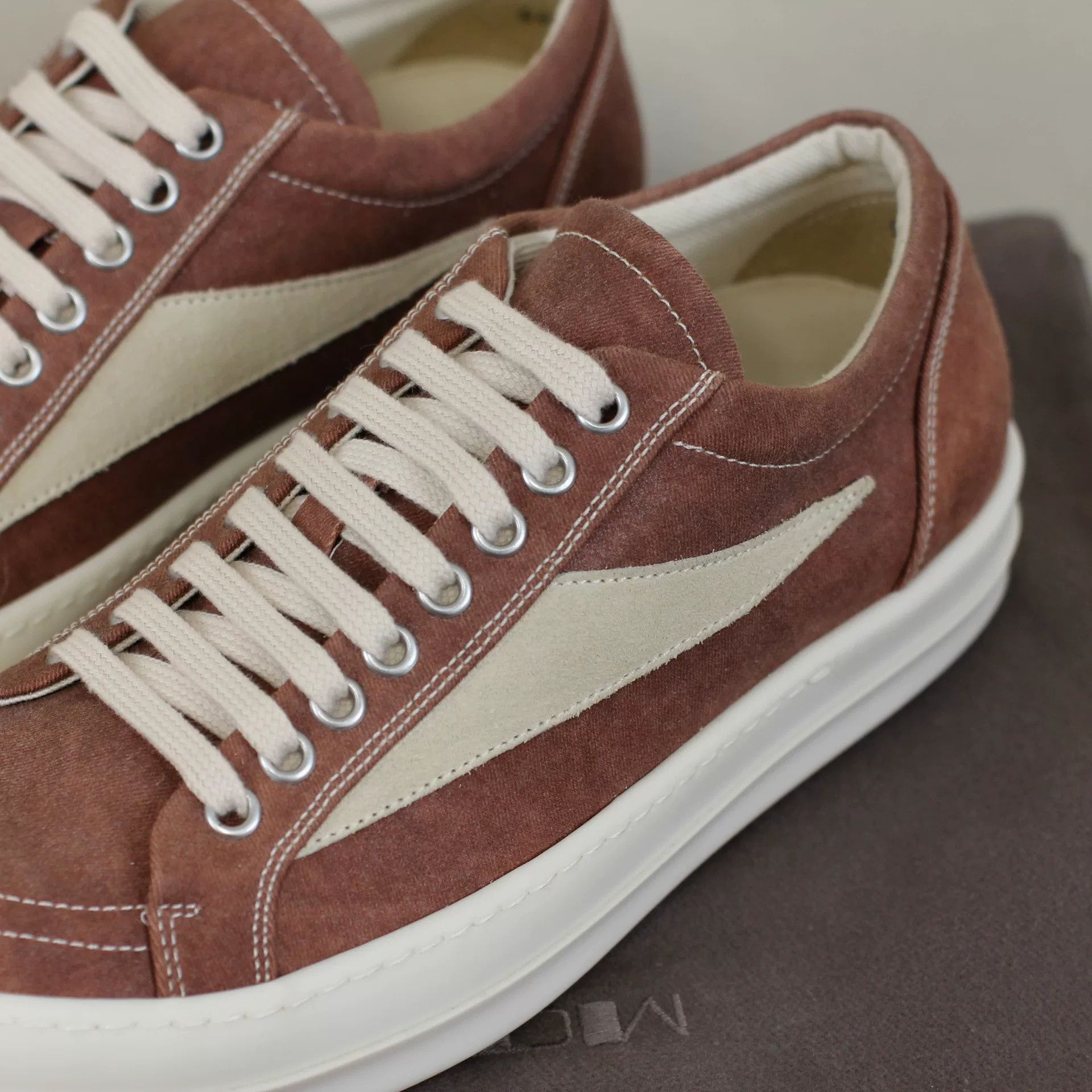 Rick Owens unique low-top canvas shoes in dusty pink Size US 7.5 / EU 40-41 - 4 Thumbnail
