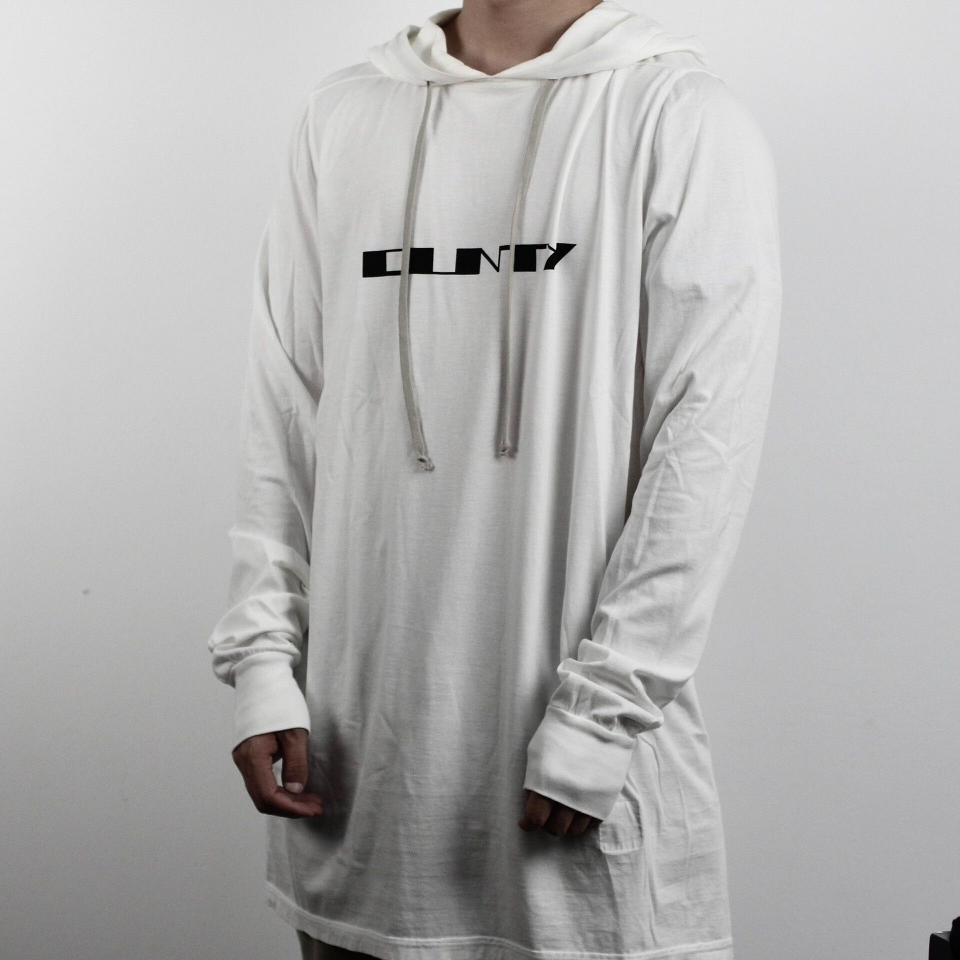 Rick Owens rick owens white graphic hoodie for men Size US L / EU 52-54 / 3 - 7 Thumbnail
