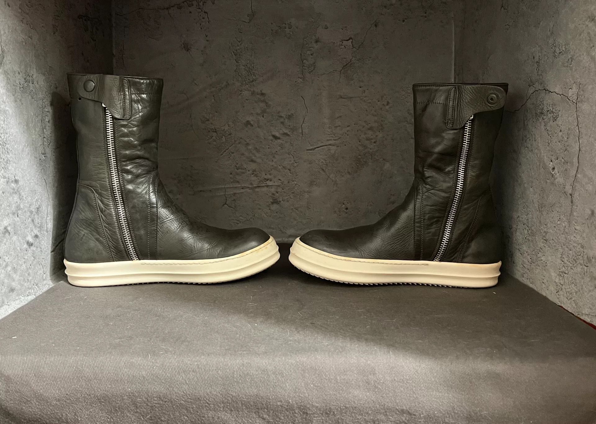Rick Owens rare rick owens high-top leather boots Size US 7.5 / EU 40-41 - 4 Thumbnail