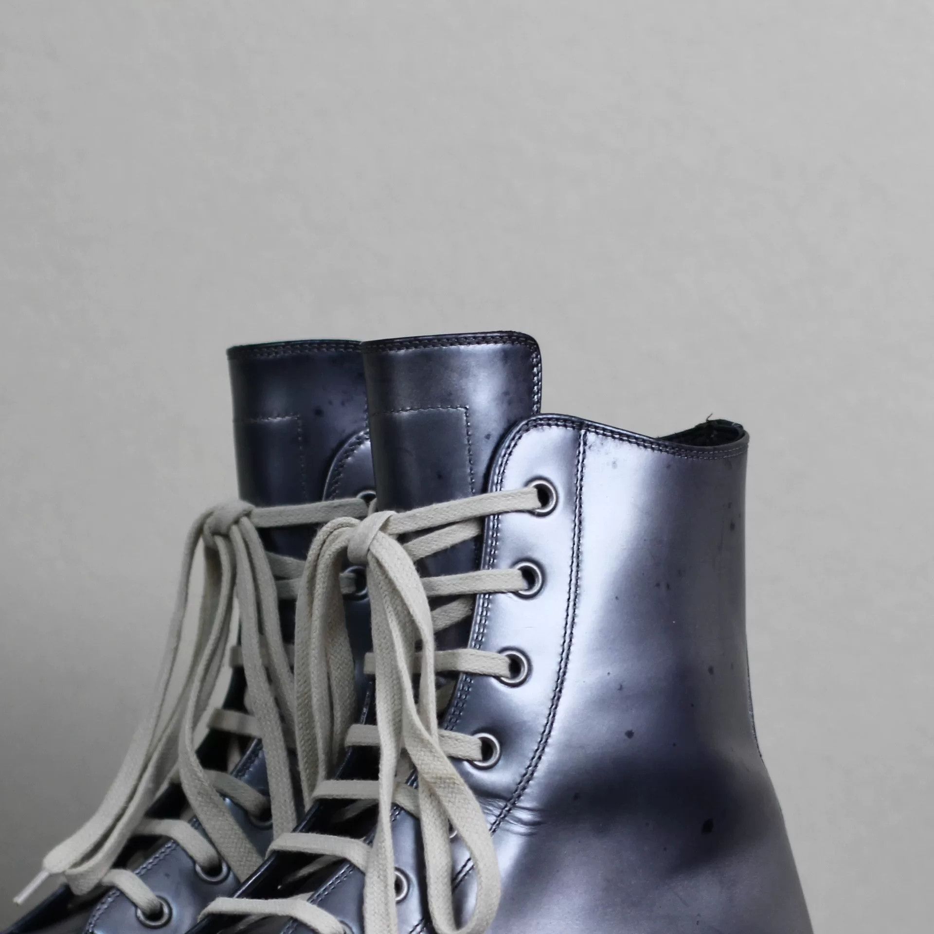 Rick Owens rare rick owens high-top silver sneakers Size US 7.5 / EU 40-41 - 3 Thumbnail