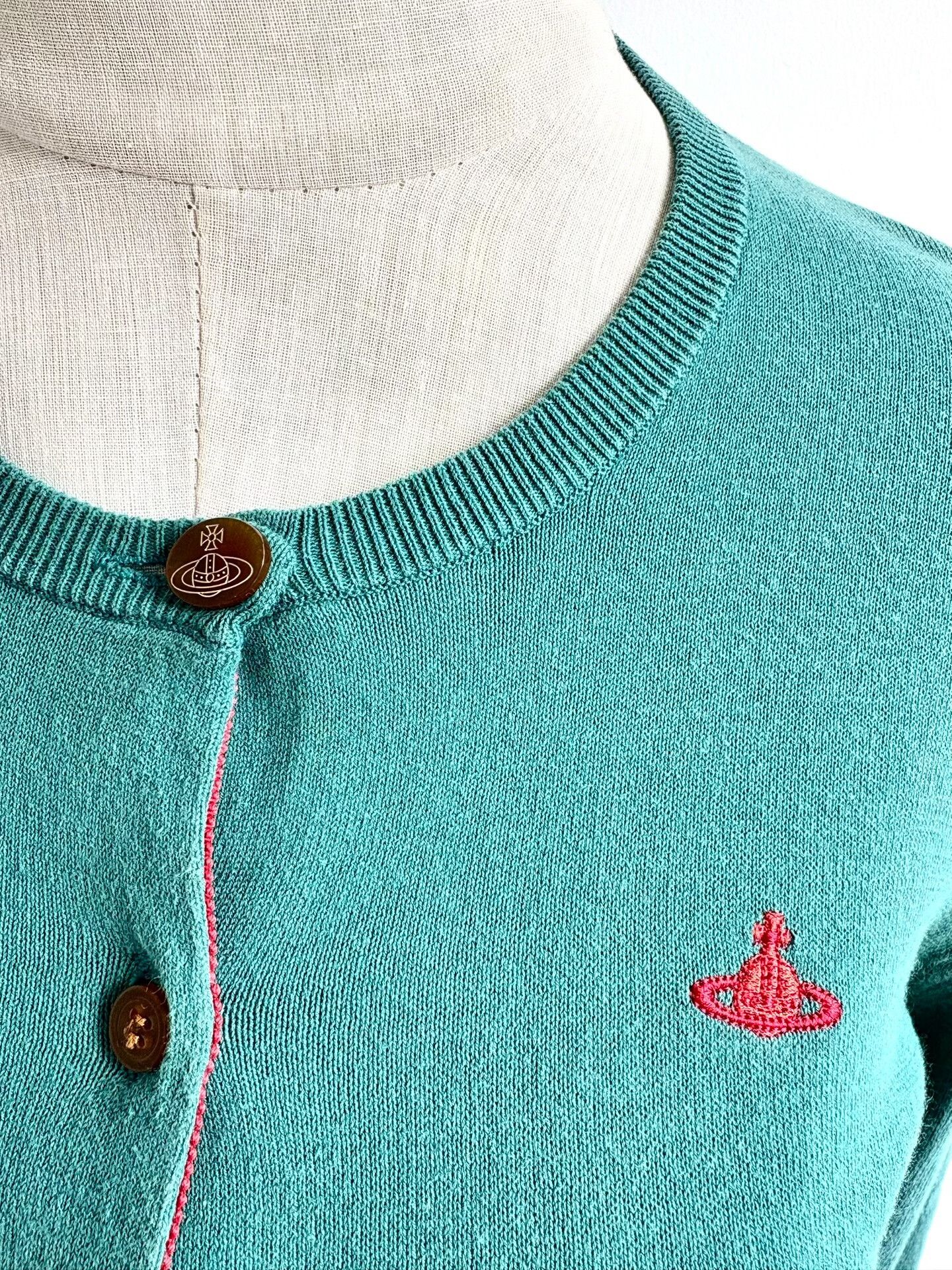 Vivienne Westwood vivienne westwood blue-green knitted cardigan Size S / US 4 / IT 40 - 3 Thumbnail