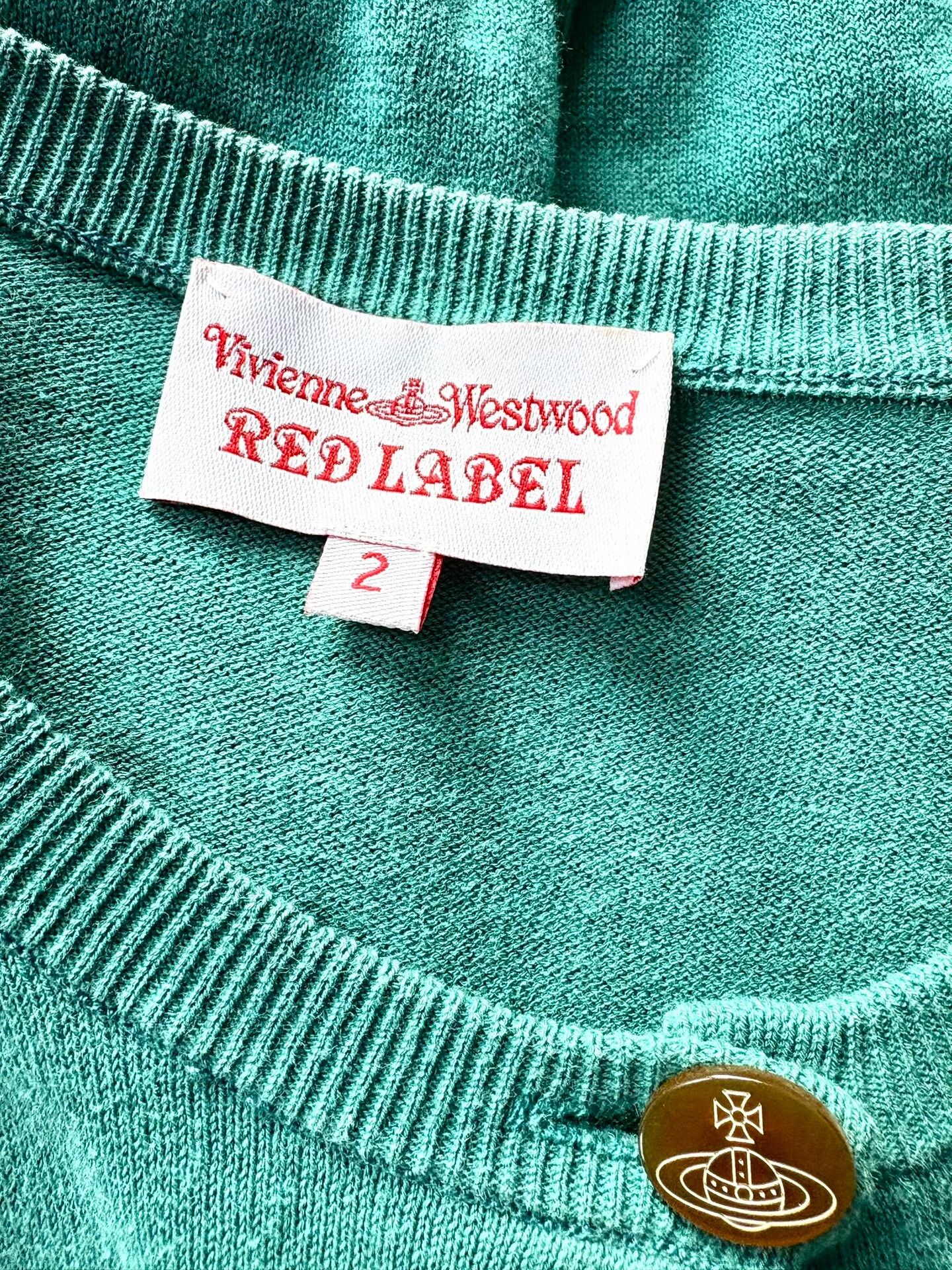 Vivienne Westwood vivienne westwood blue-green knitted cardigan Size S / US 4 / IT 40 - 7 Thumbnail