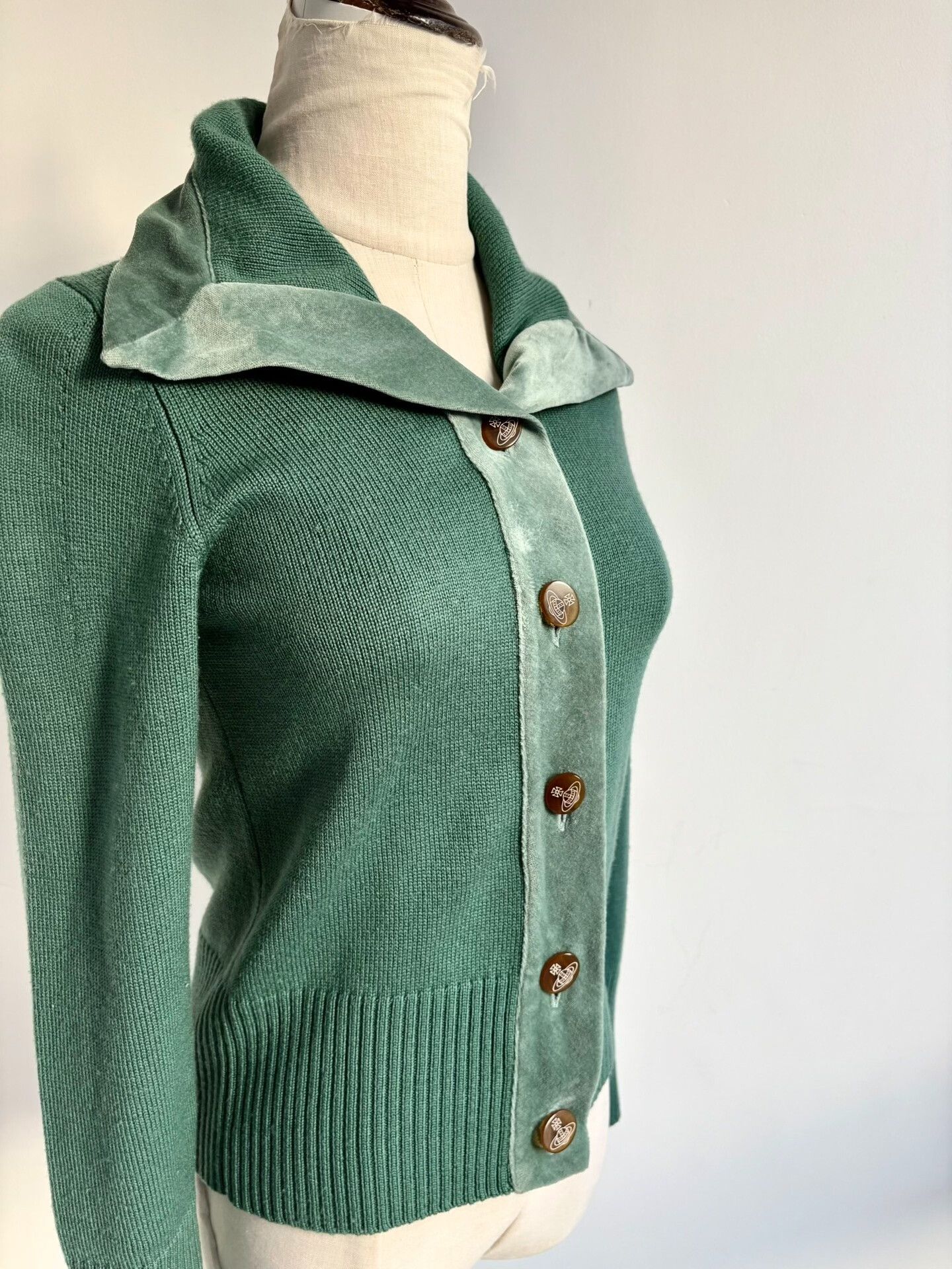 Vivienne Westwood vivienne westwood green velvet knit cardigan Size M / US 6-8 / IT 42-44 - 4 Thumbnail