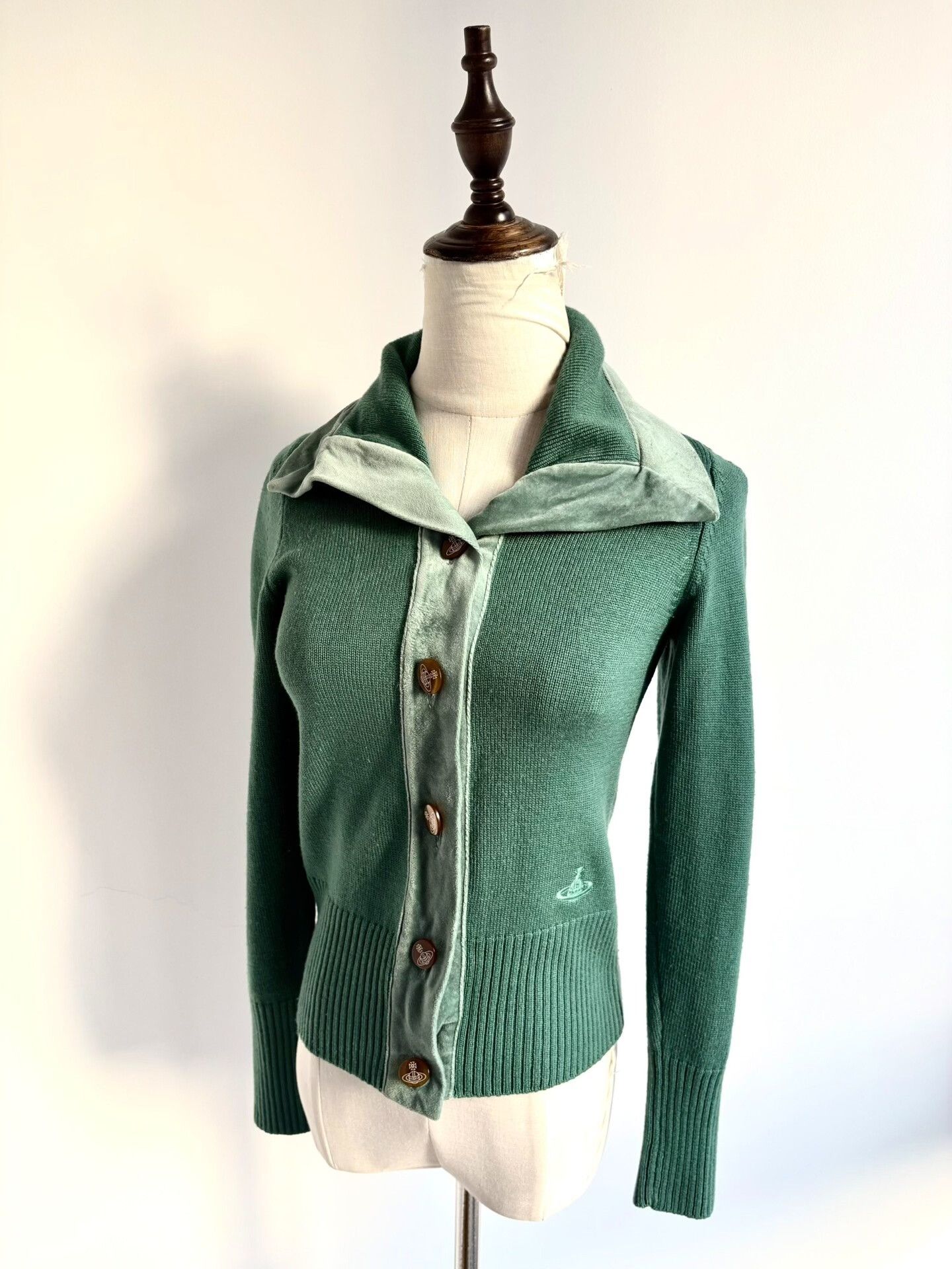 Vivienne Westwood vivienne westwood green velvet knit cardigan Size M / US 6-8 / IT 42-44 - 2 Thumbnail