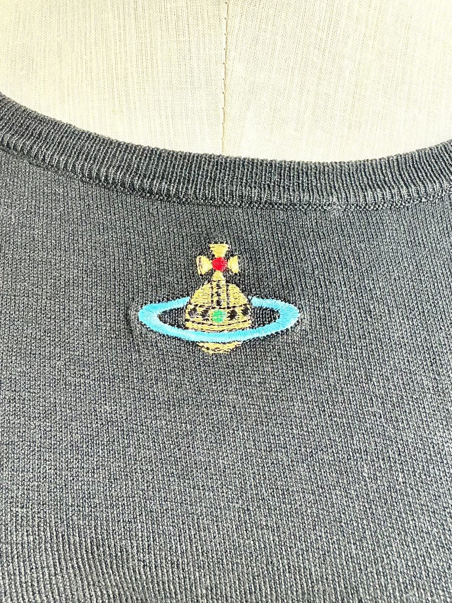 Vivienne Westwood vivienne westwood black knit top with brooch Size M / US 6-8 / IT 42-44 - 2 Thumbnail