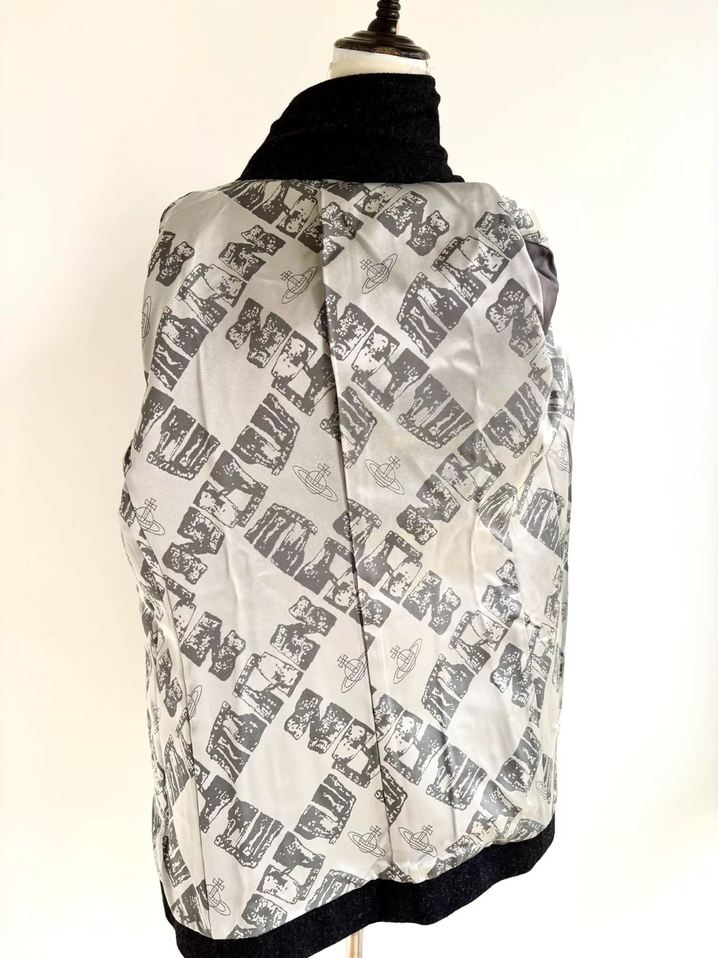 Vivienne Westwood vivienne westwood black gray leather coat Size L / US 10 / IT 46 - 8 Thumbnail
