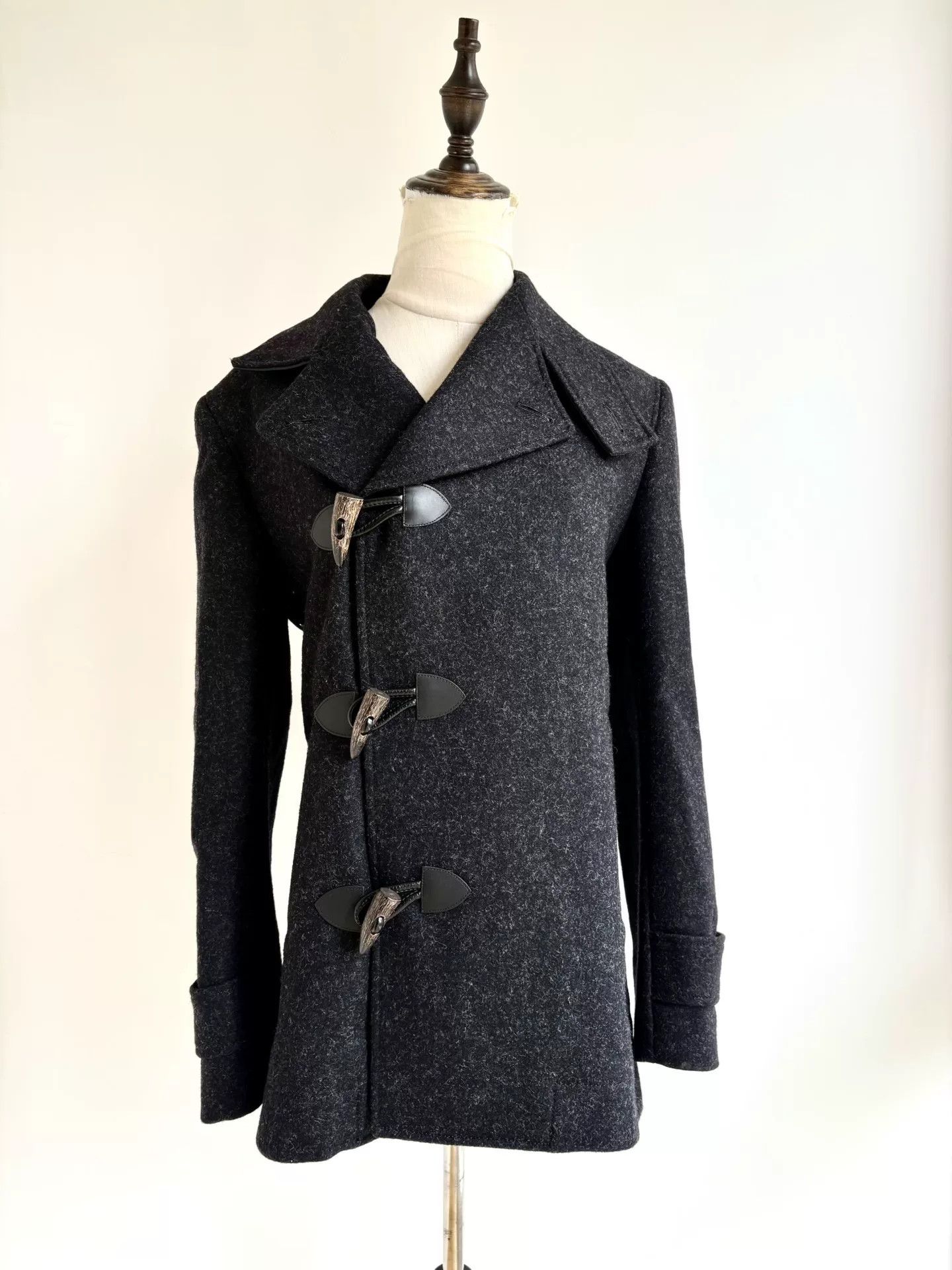 Vivienne Westwood vivienne westwood black gray leather coat Size L / US 10 / IT 46 - 4 Thumbnail