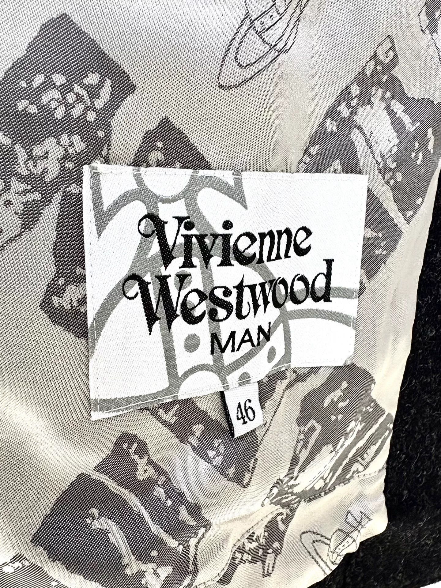 Vivienne Westwood vivienne westwood black gray leather coat Size L / US 10 / IT 46 - 9 Thumbnail