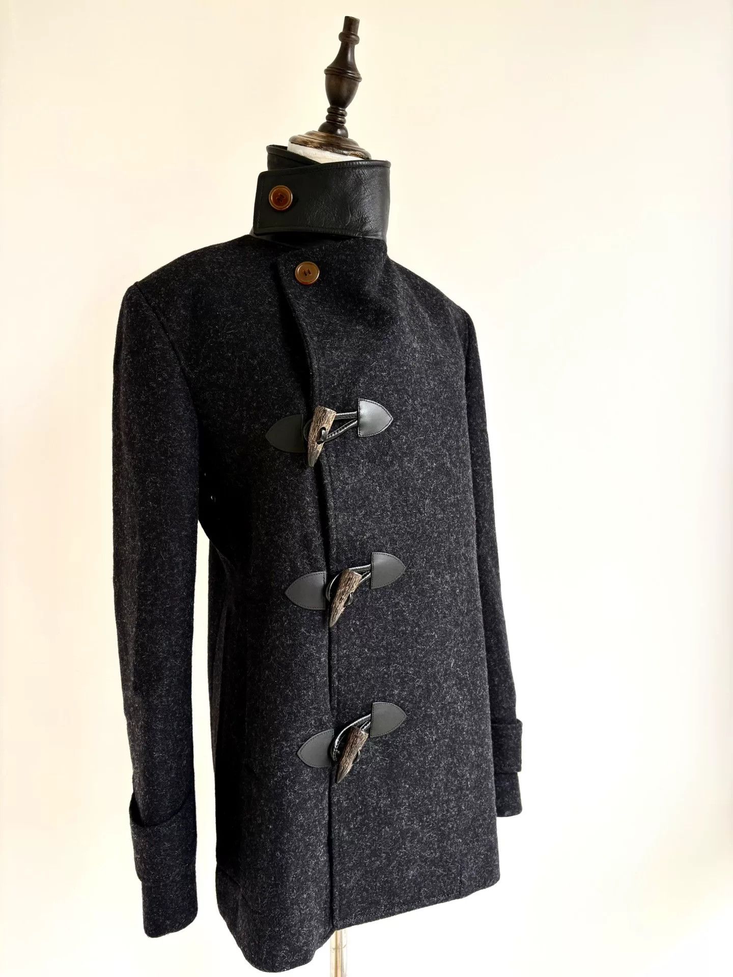 Vivienne Westwood vivienne westwood black gray leather coat Size L / US 10 / IT 46 - 2 Thumbnail