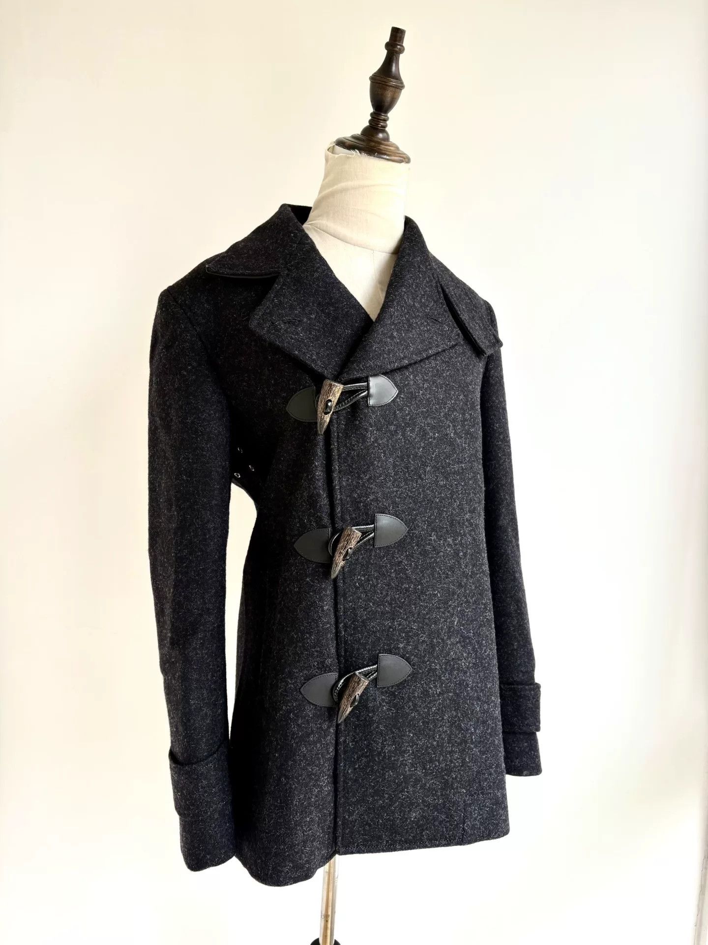 Vivienne Westwood vivienne westwood black gray leather coat Size L / US 10 / IT 46 - 3 Thumbnail
