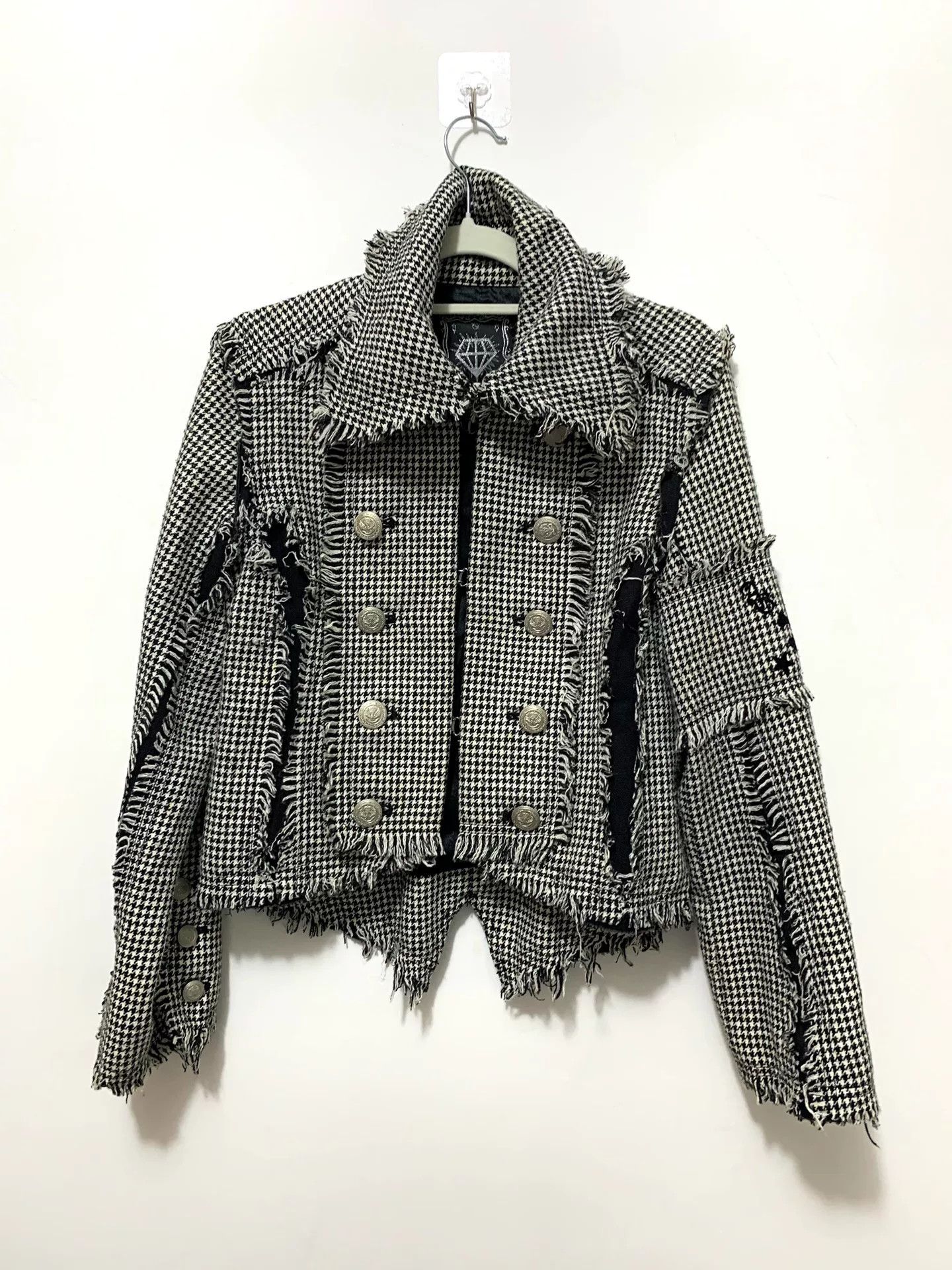 Vivienne Westwood punk-inspired houndstooth fringe jacket Size M / US 6-8 / IT 42-44 - 2 Thumbnail