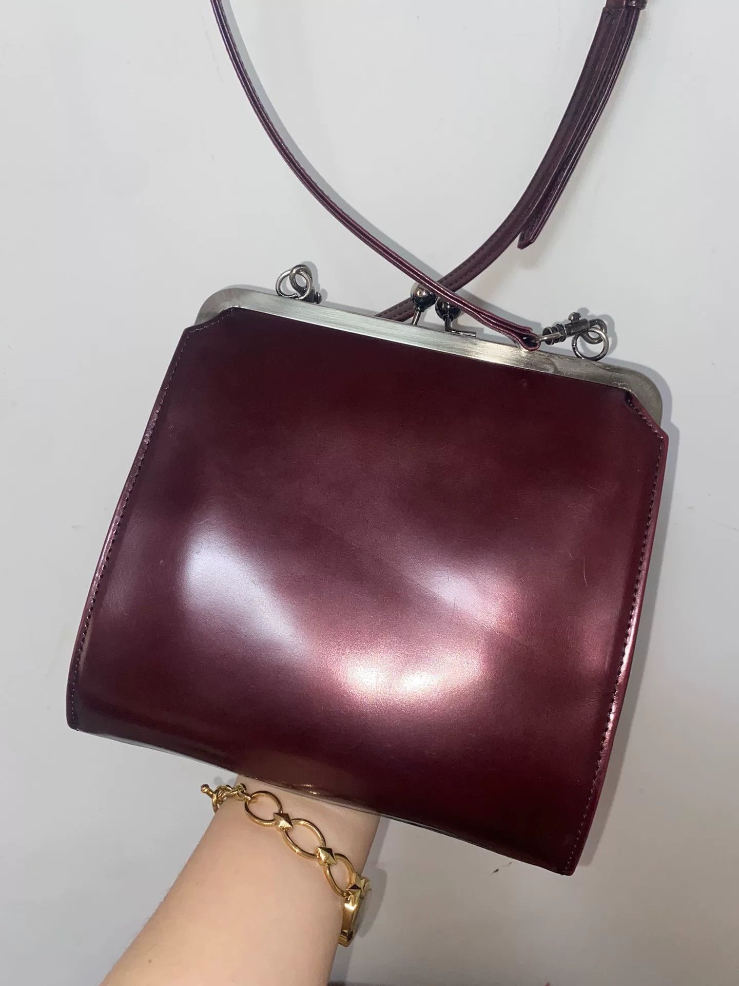 Vivienne Westwood burgundy two-way crossbody bag with floral design Size ONE SIZE - 2 Thumbnail