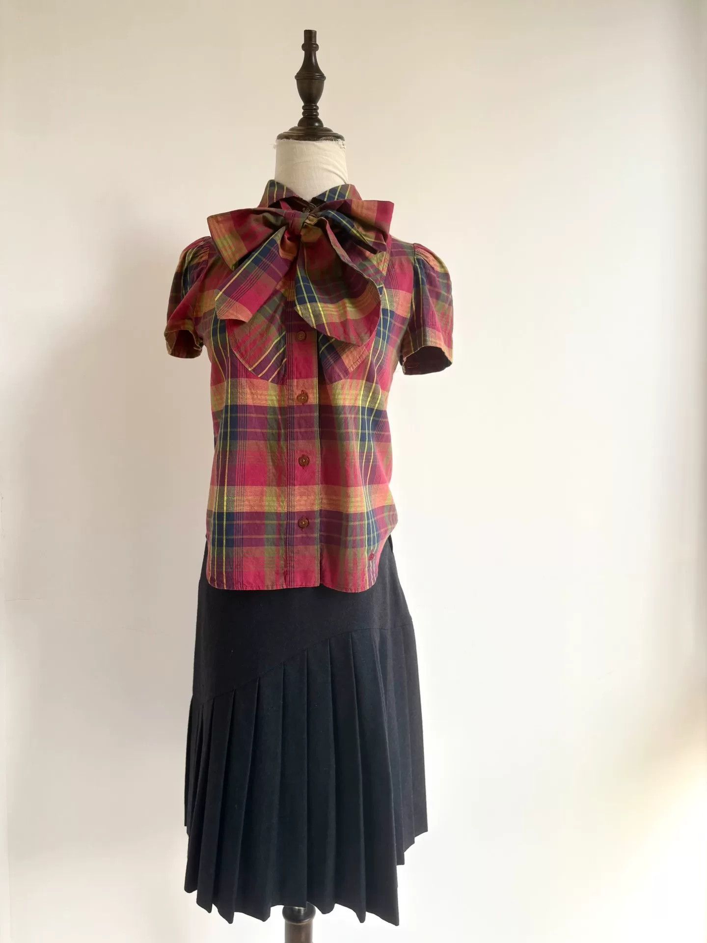 Vivienne Westwood vivienne westwood plaid bow short sleeve top Size S / US 4 / IT 40 - 2 Thumbnail