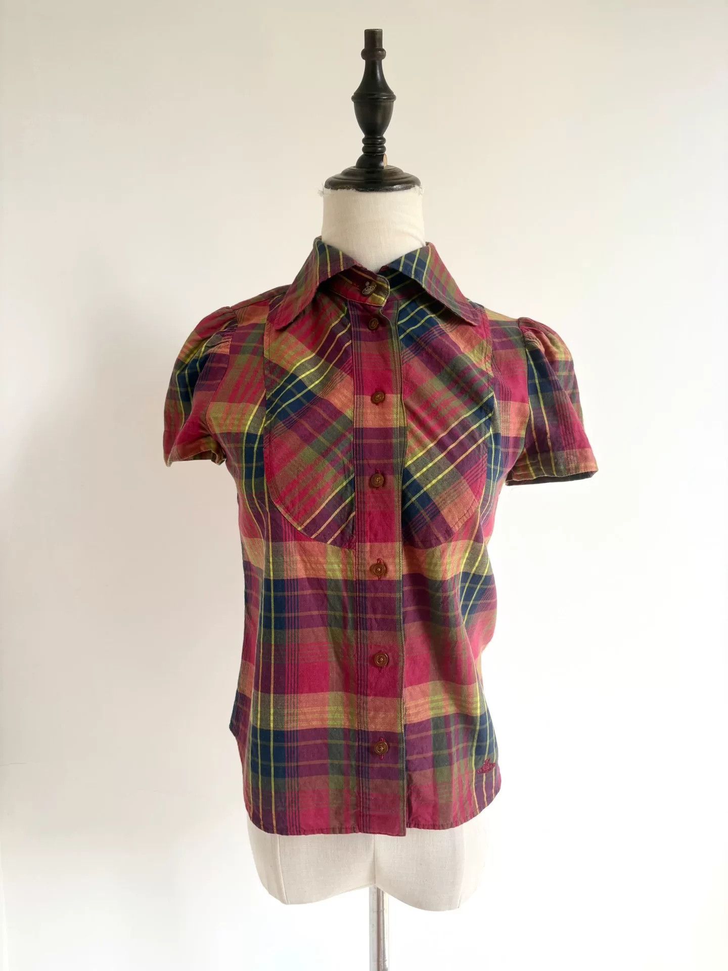 Vivienne Westwood vivienne westwood plaid bow short sleeve top Size S / US 4 / IT 40 - 8 Thumbnail
