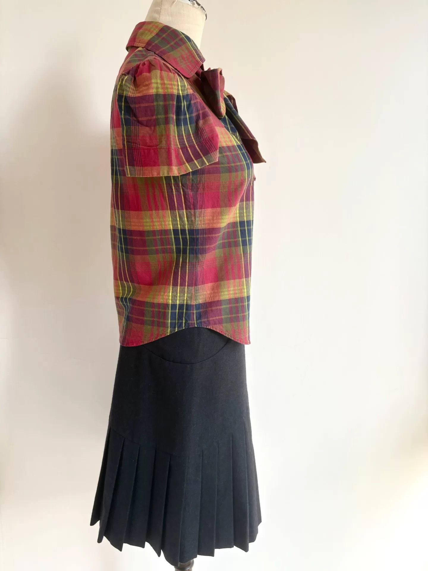 Vivienne Westwood vivienne westwood plaid bow short sleeve top Size S / US 4 / IT 40 - 5 Thumbnail