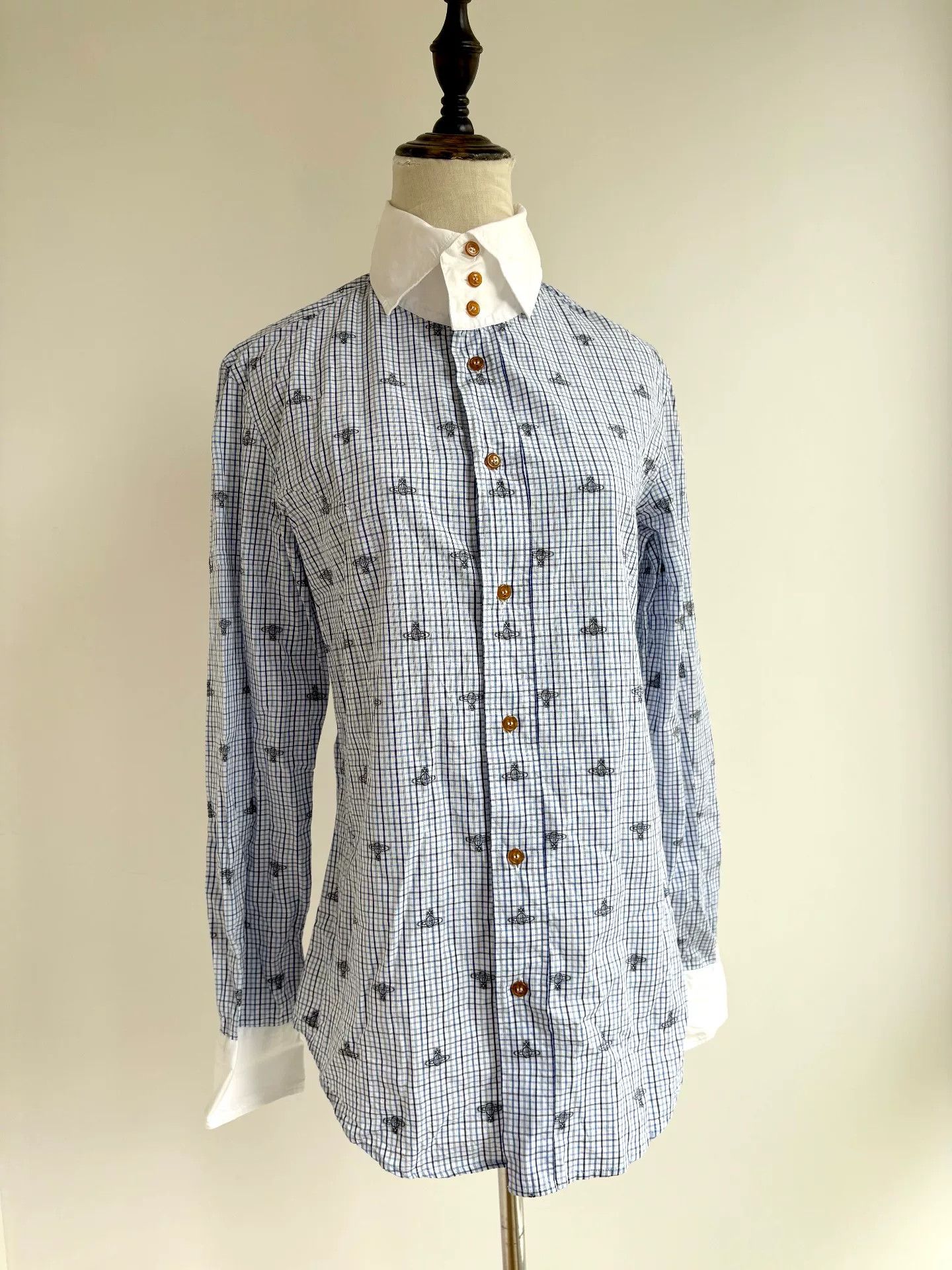 Vivienne Westwood vivienne westwood blue checkered saturn shirt Size XL / US 12-14 / IT 48-50 - 2 Thumbnail