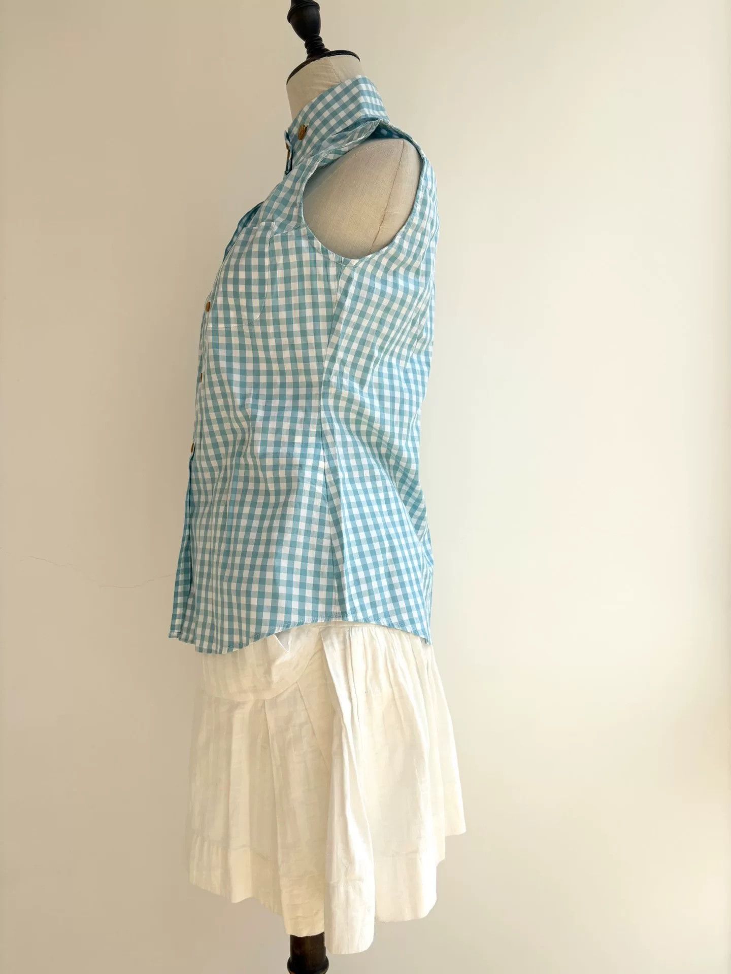 Vivienne Westwood vintage vivienne westwood blue check sleeveless shirt Size S / US 4 / IT 40 - 3 Thumbnail