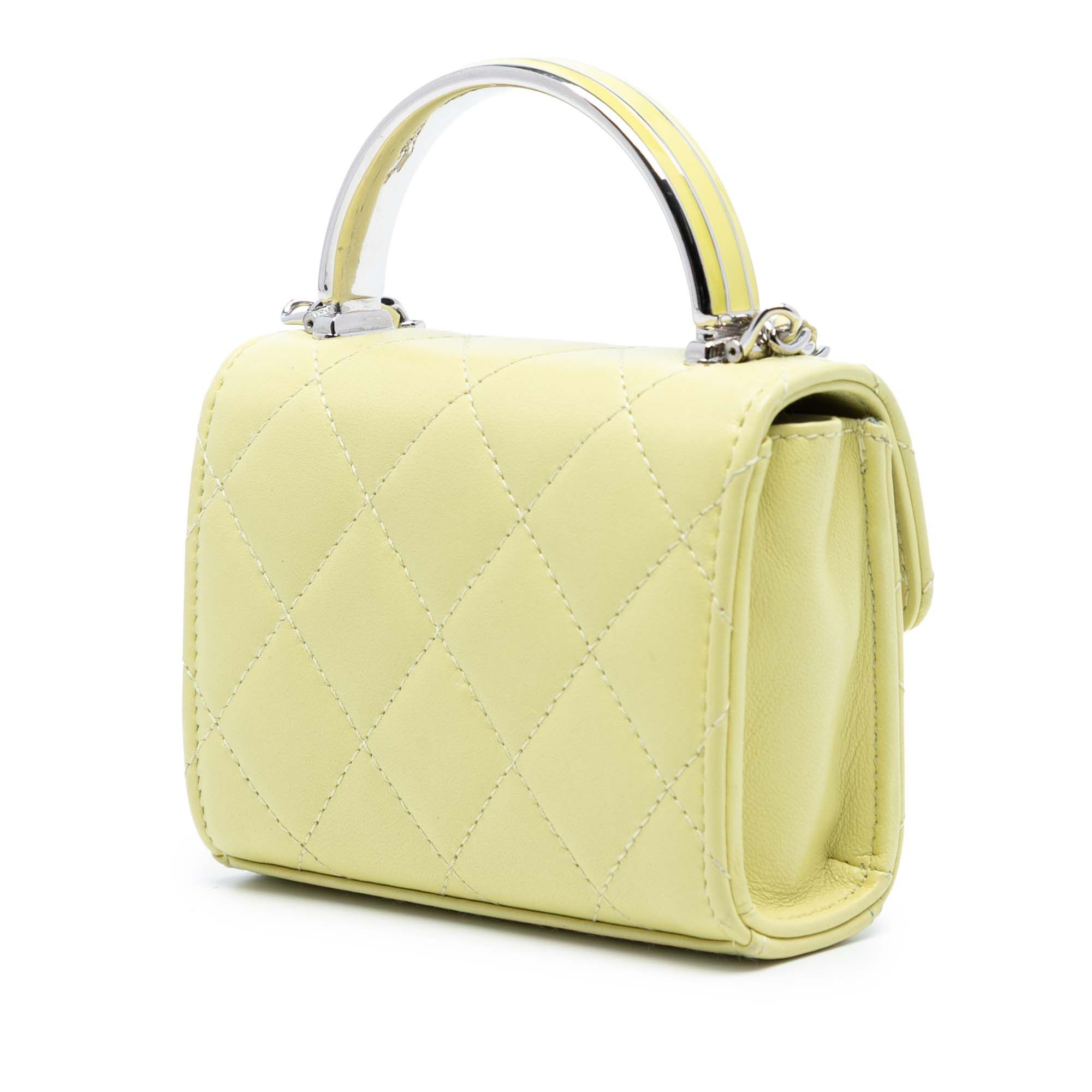 Chanel Chanel Mini Quilted Lambskin Chain Top Handle Bag Size ONE SIZE - 2 Thumbnail