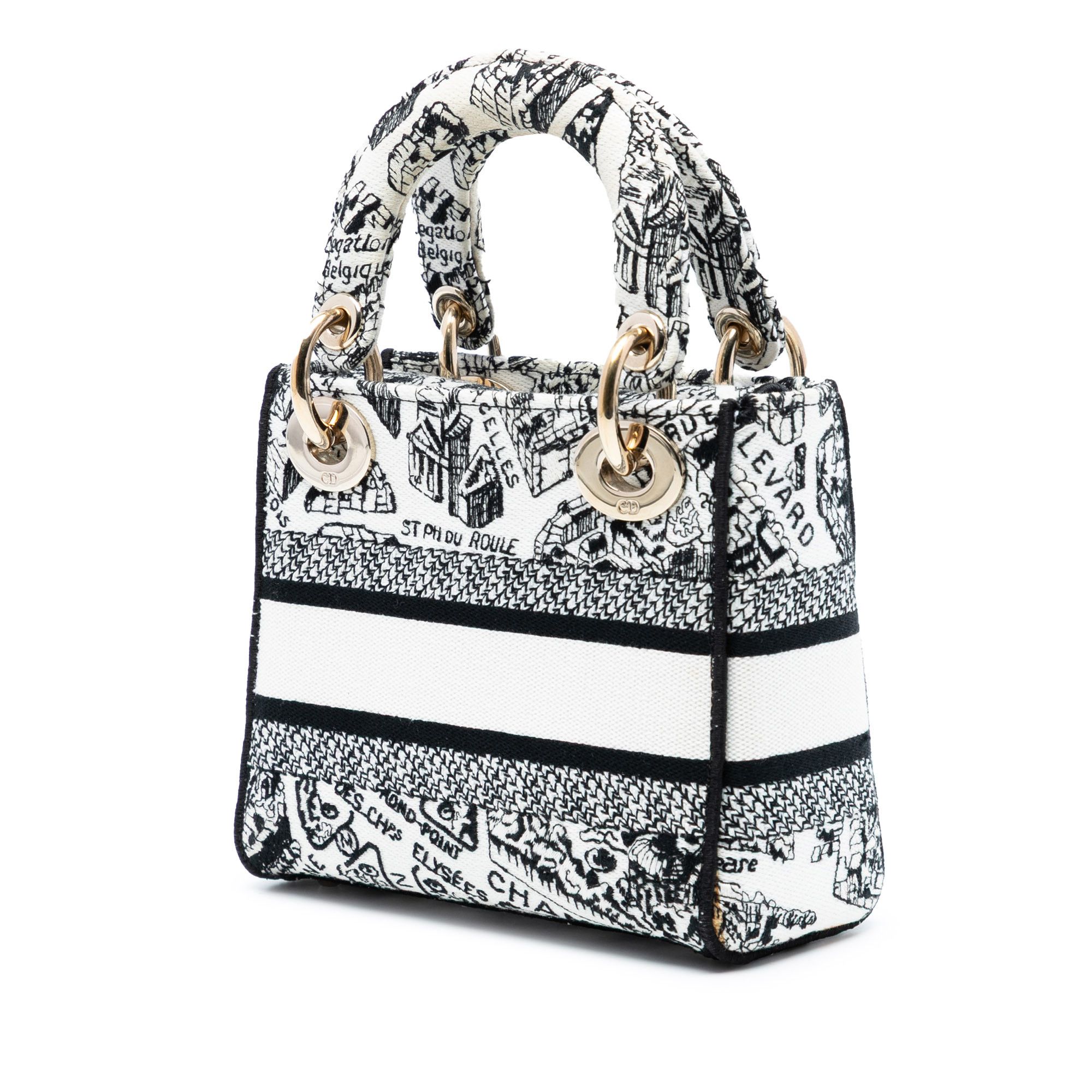 Dior Dior Mini Embroidered Canvas Plan de Paris Lady D Lite Size ONE SIZE - 2 Thumbnail