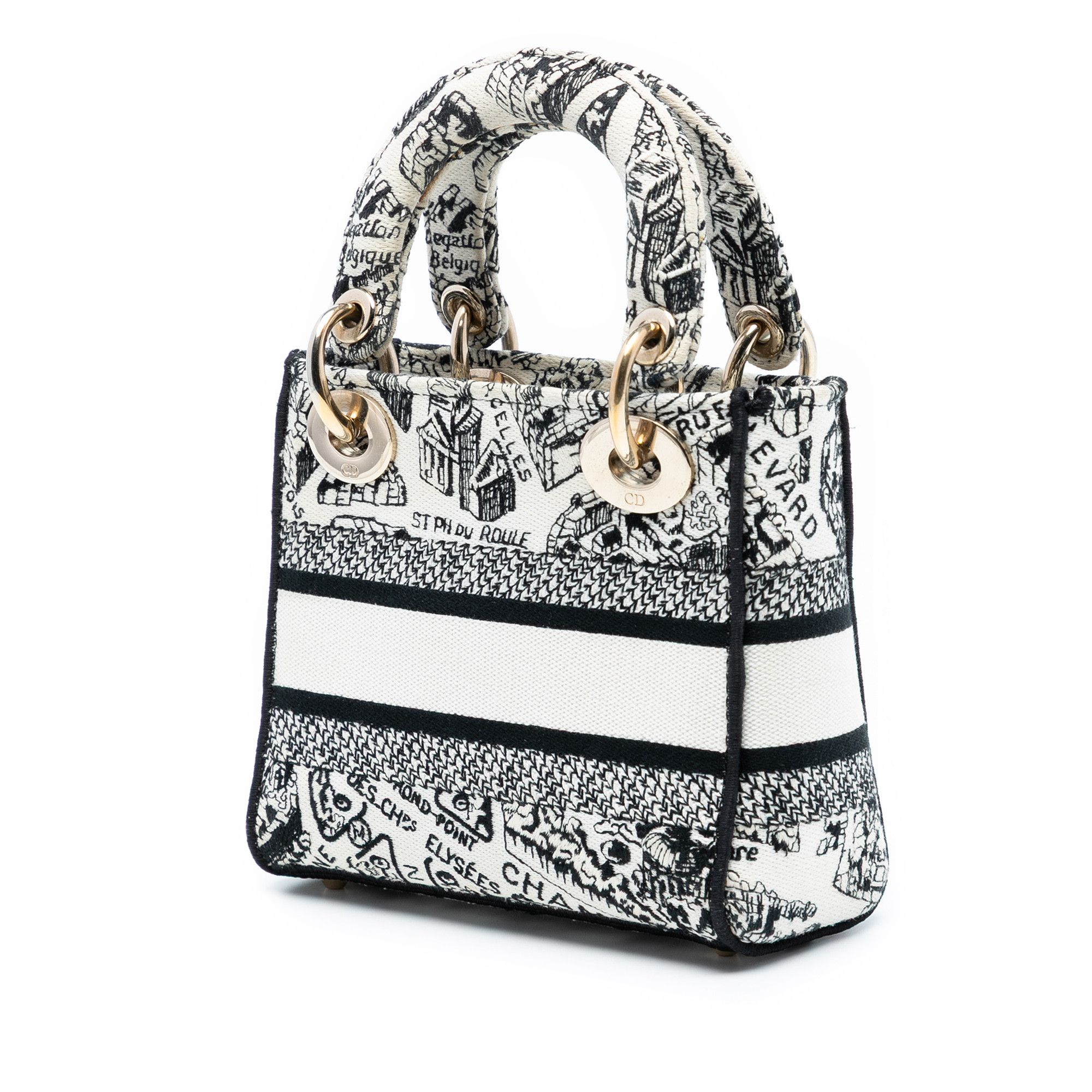 Dior Dior Mini Embroidered Canvas Plan de Paris Lady D Lite Size ONE SIZE - 2 Thumbnail