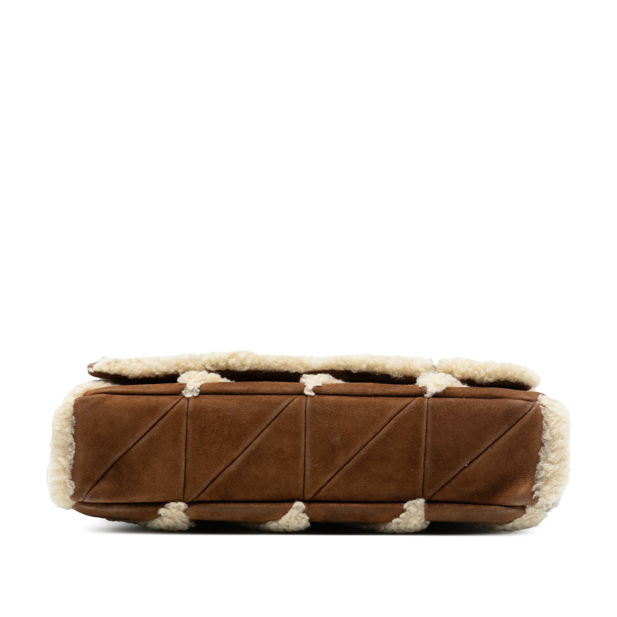 Yves Saint Laurent Yves Saint Laurent Medium Suede and Shearling Patchwork Jamie Shoulder Bag Size ONE SIZE - 3 Thumbnail