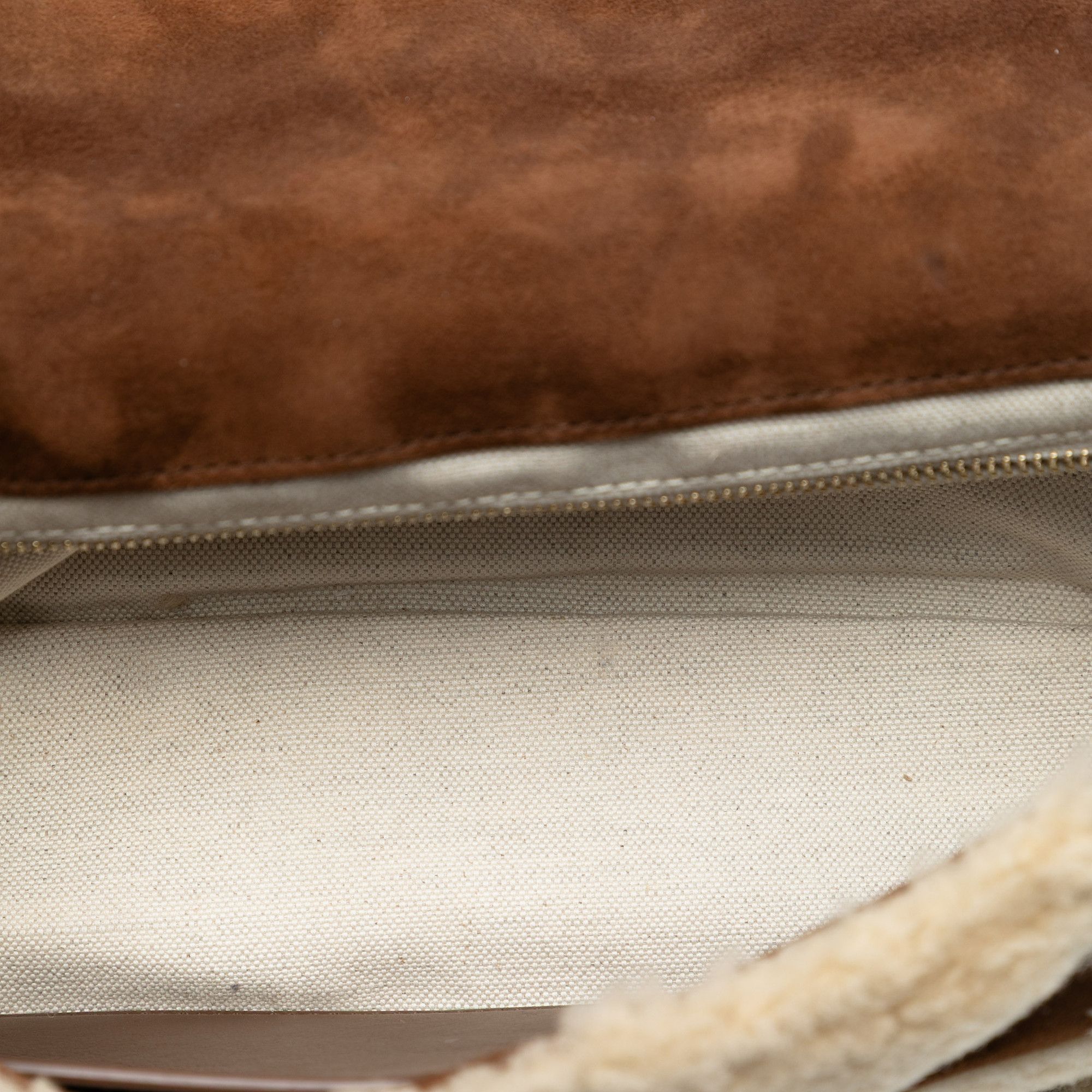 Yves Saint Laurent Yves Saint Laurent Medium Suede and Shearling Patchwork Jamie Shoulder Bag Size ONE SIZE - 4 Thumbnail