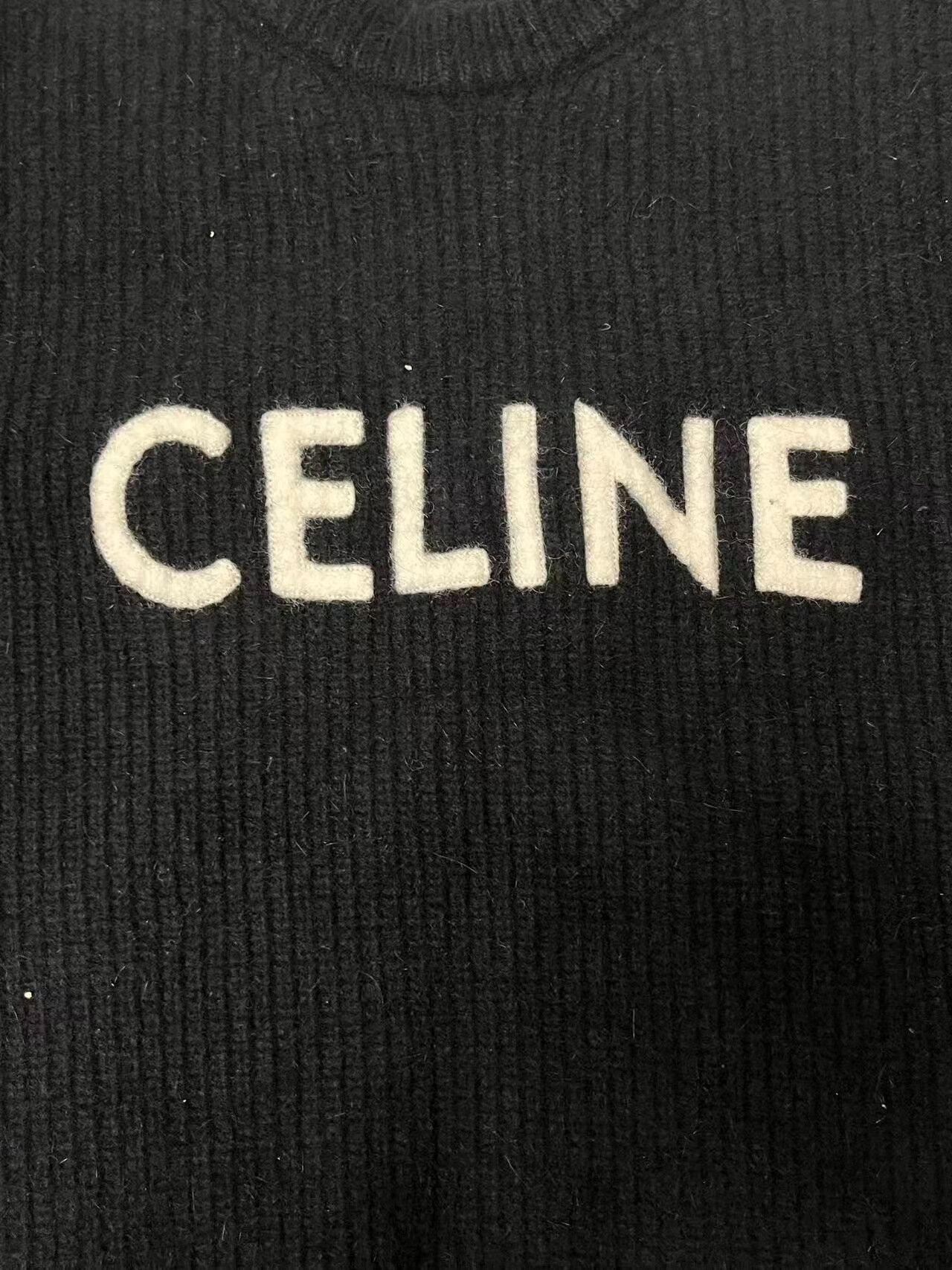 Celine classic embroidered crew neck wool sweater Size US XS / EU 42 / 0 - 3 Thumbnail