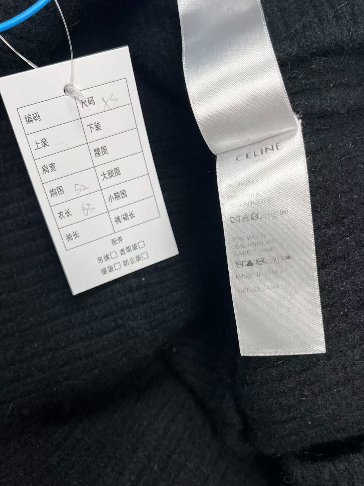 Celine classic embroidered crew neck wool sweater Size US XS / EU 42 / 0 - 5 Thumbnail