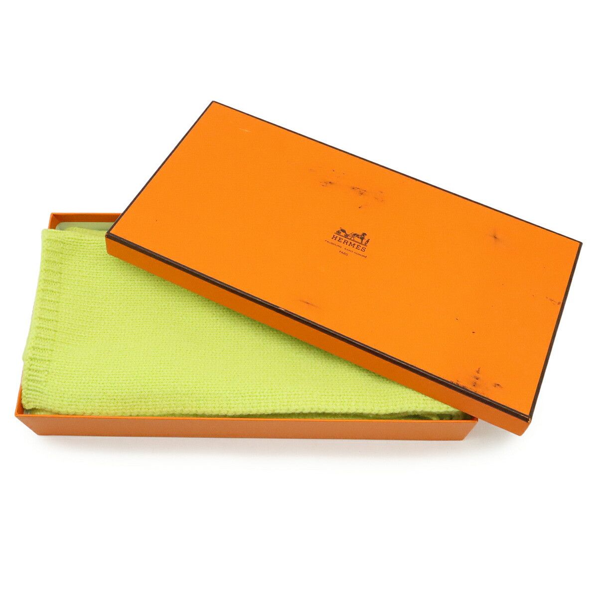 Hermes Hermes Hermes 100% Cashmere Knit Scarf Natural Material Scarf DUTY FREE for USA Size ONE SIZE - 7 Thumbnail